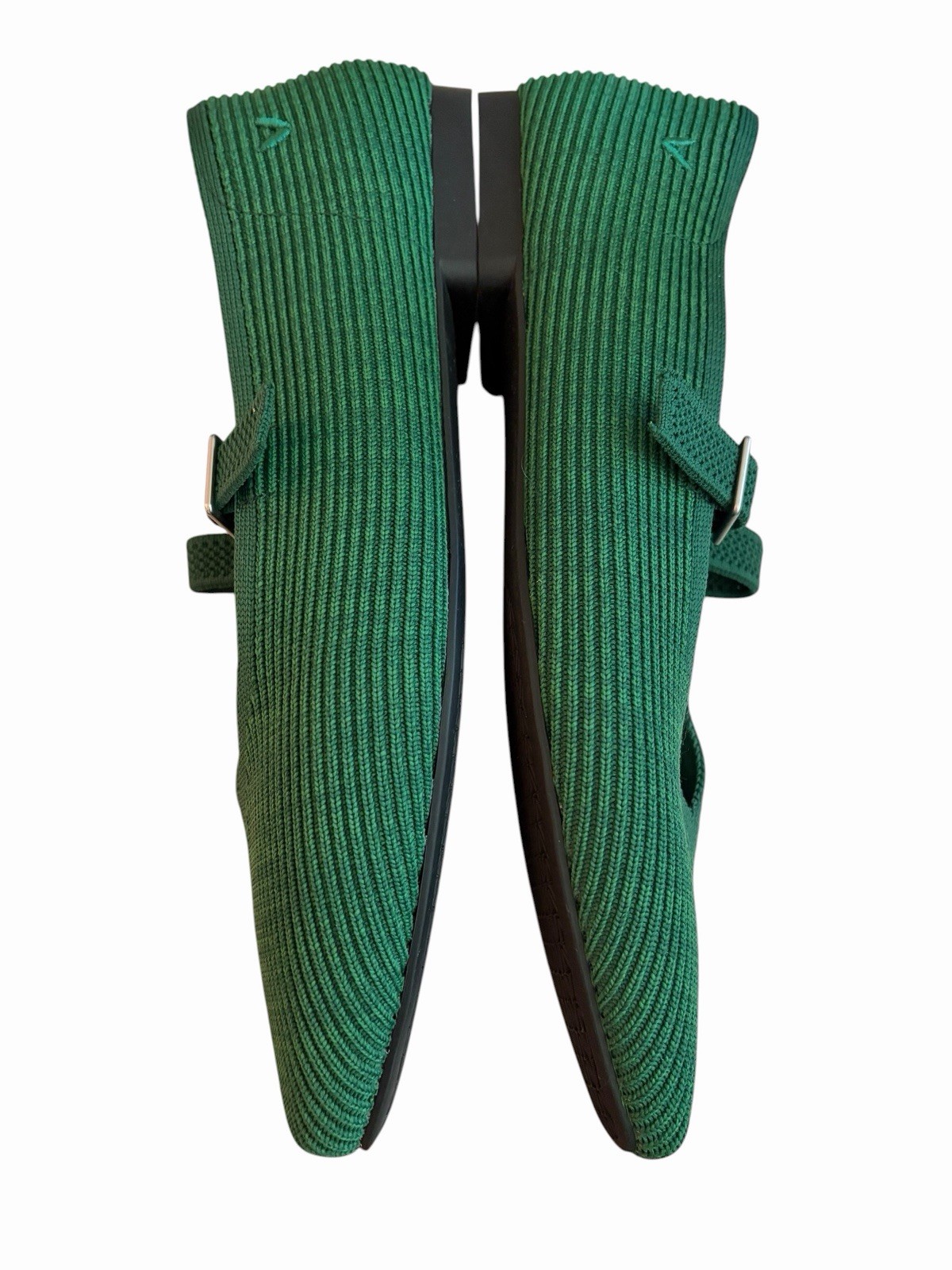 Vivaia Green Square Toe Margot Mary Jane Flat Shoes Sz EU 41 W US 9.5/10