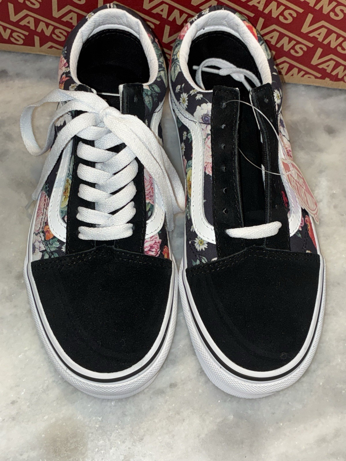VANS Old Skool Shabby Garden Floral Canvas Suede Leather Women’s 6.5 Shoes NWT