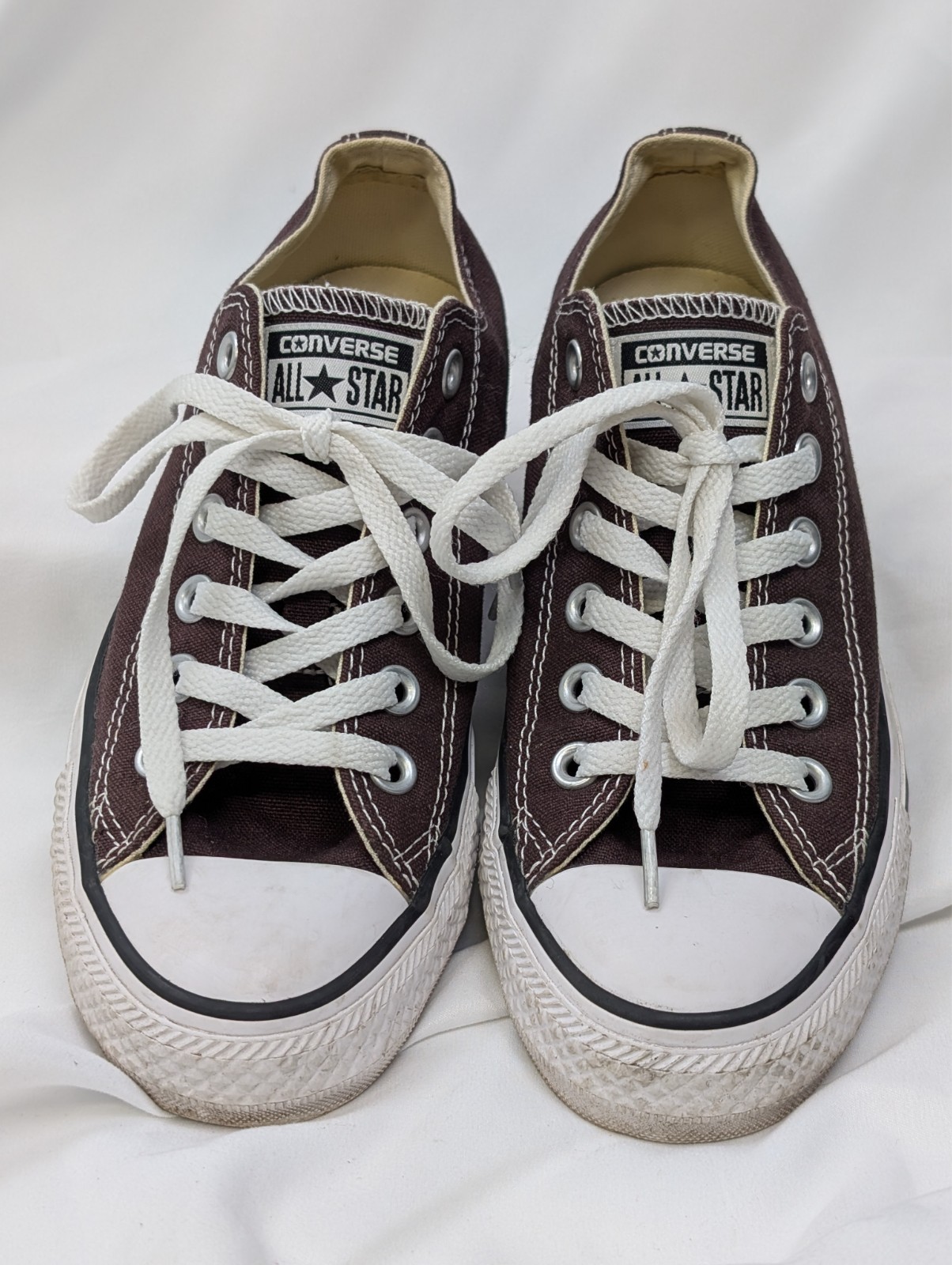 Converse All Star Low Top Canvas Sneakers Brown Unisex Mens 5 Womens 7 Used