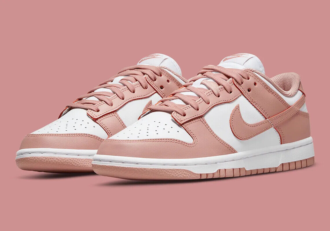 Nike Dunk Low White Rose Whisper Pink Retro Sneakers DD1503-118 Womens Size