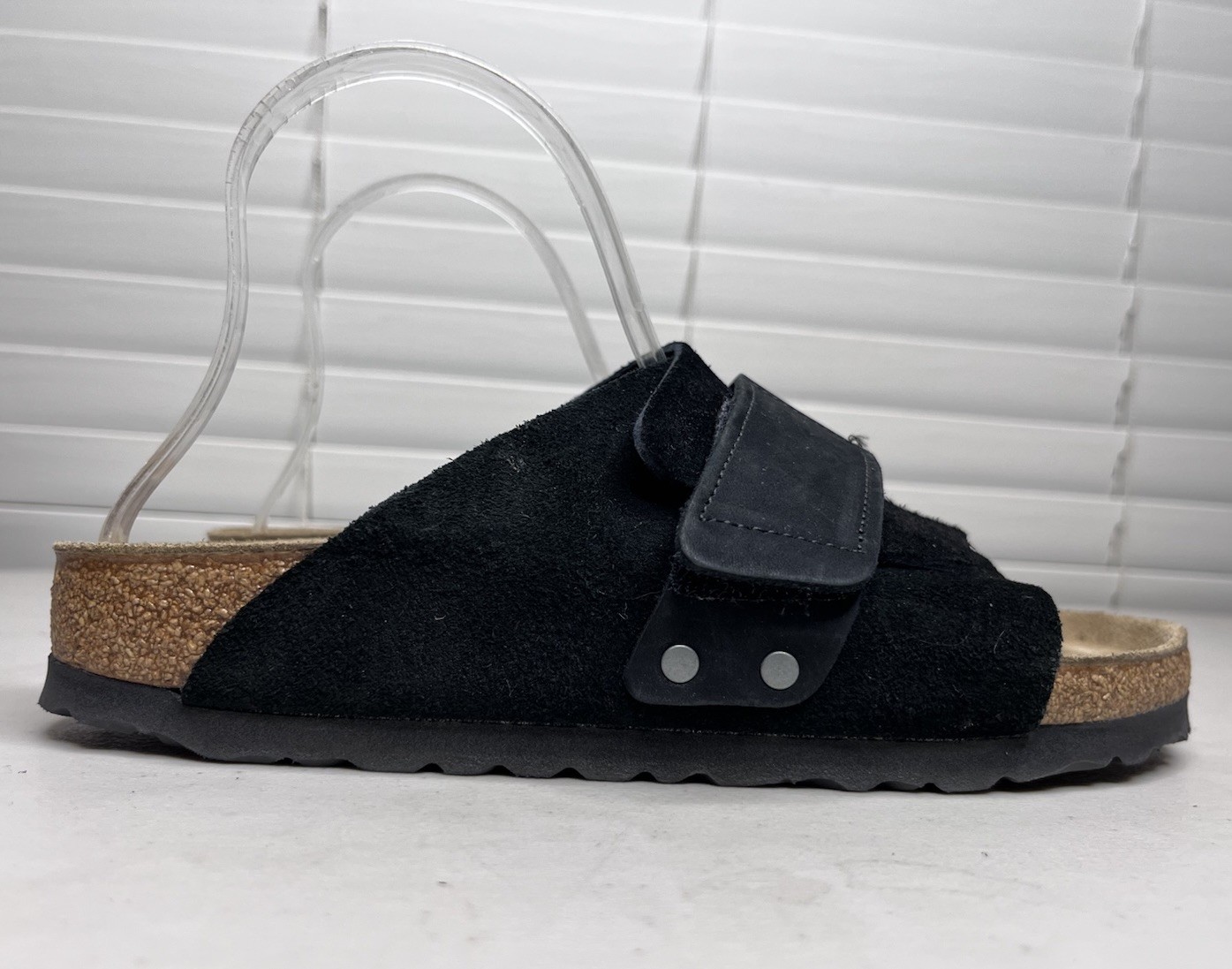 Birkenstock Kyoto Nubuck-Suede Leather Slide-On Sandals Sz 38