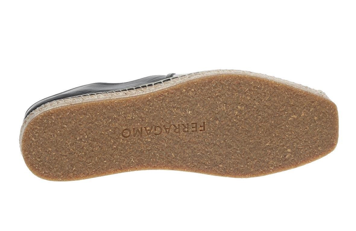 NEW SALVATORE FERRAGAMO LADIES CANVAS LEATHER LOGO ESPADRILLES LOAFERS SHOES 9
