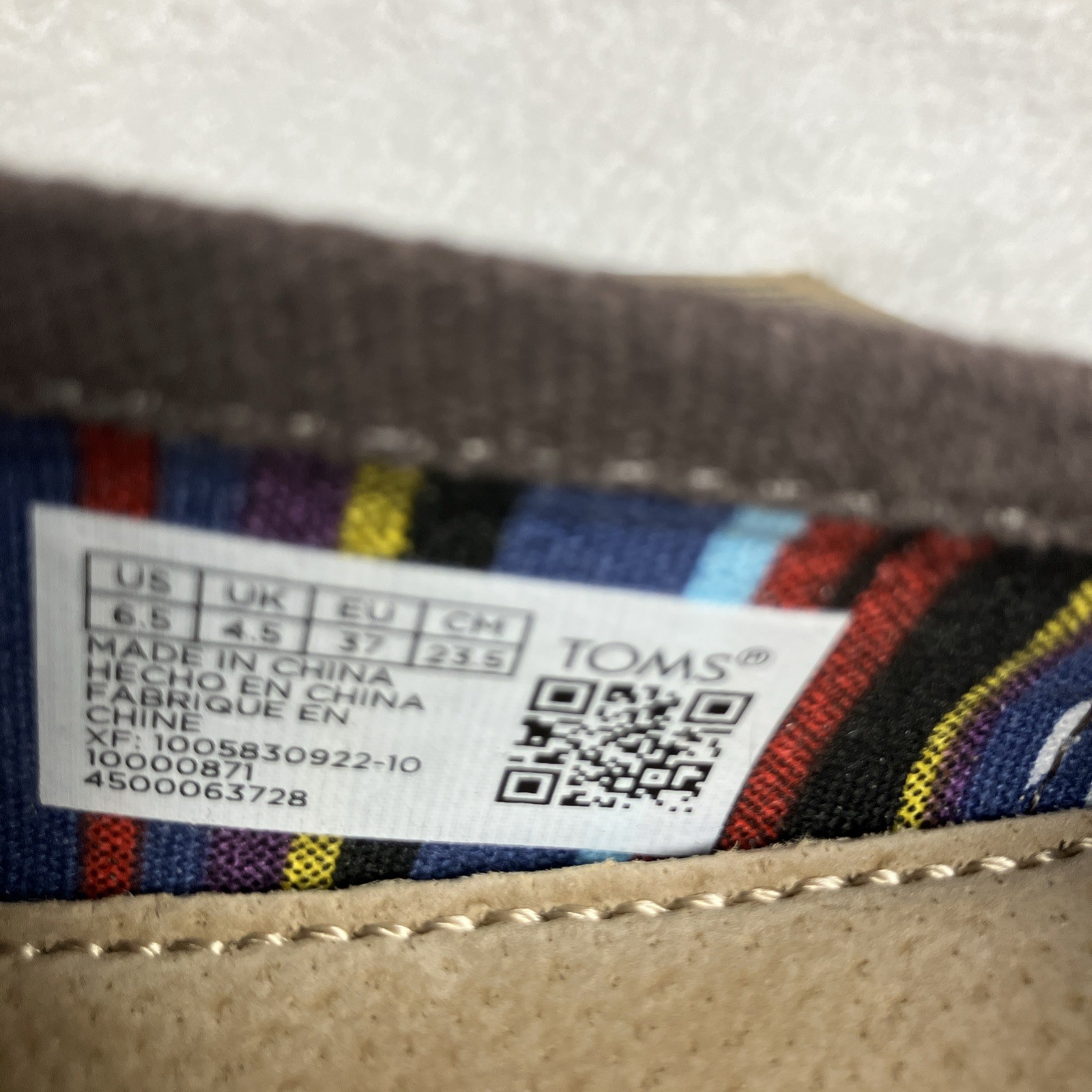 TOMS Alpargata Womens 6.5 Slip-On Shoes Recycled Cotton Canvas Comfort Casual