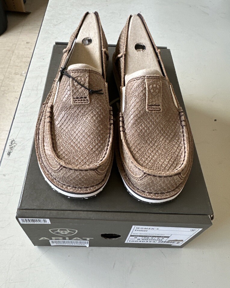 Pick Size – Ariat® Women’s Cruiser Naturally Brown Snake Print Shoe #10040354
