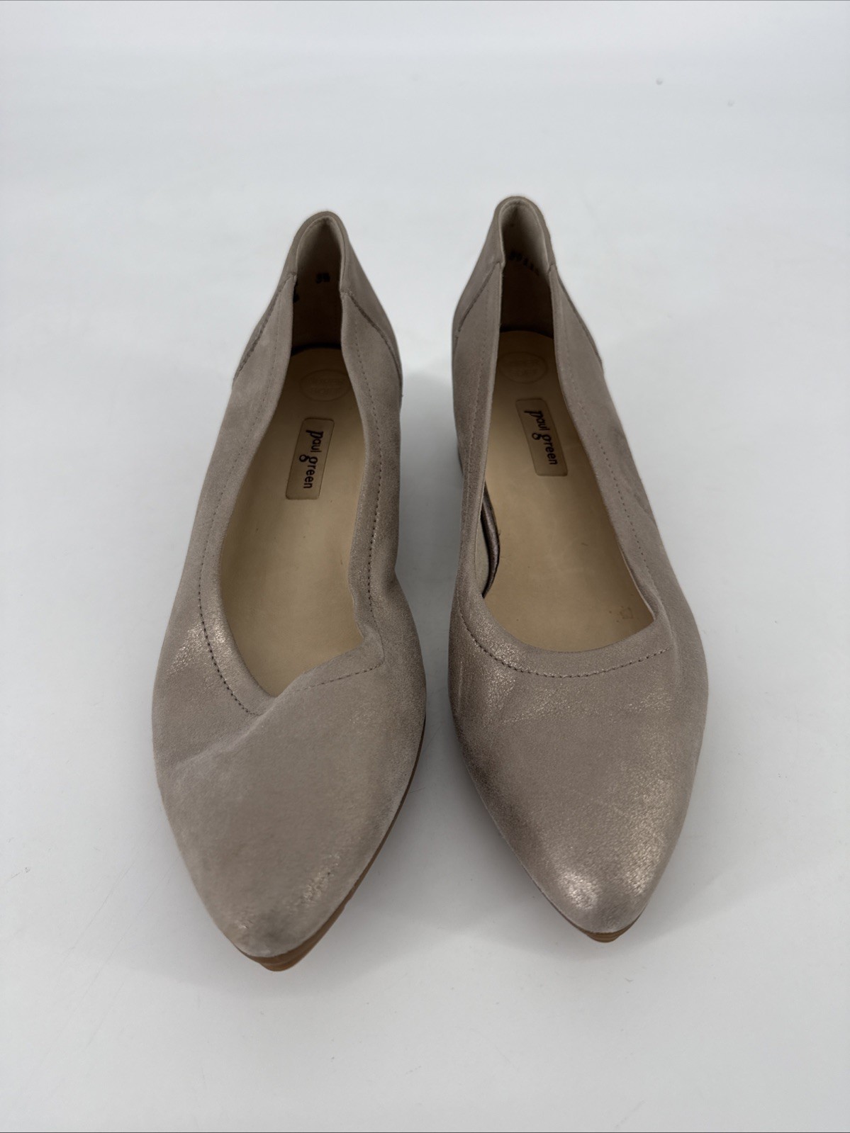 Paul Green Yvette Pumps Neutral Beige Heels Womens US 6 EU 3.5 Cashmere Flaw