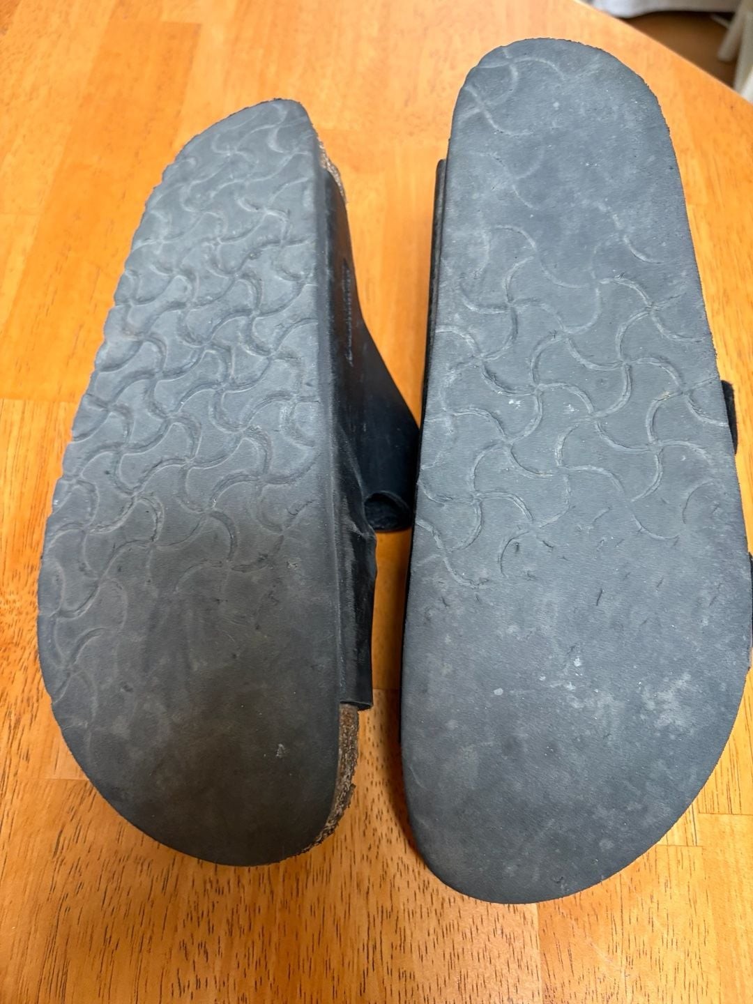 Birkenstock Arizona Two-Strap Leather Sandals in Black