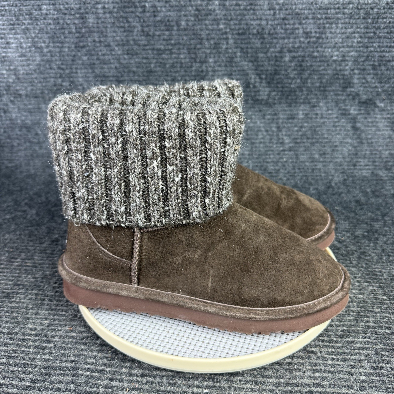 Lam Footwear Fur Lined Booties Size 6 Women’s Chocolate Brown Comfy Slippers