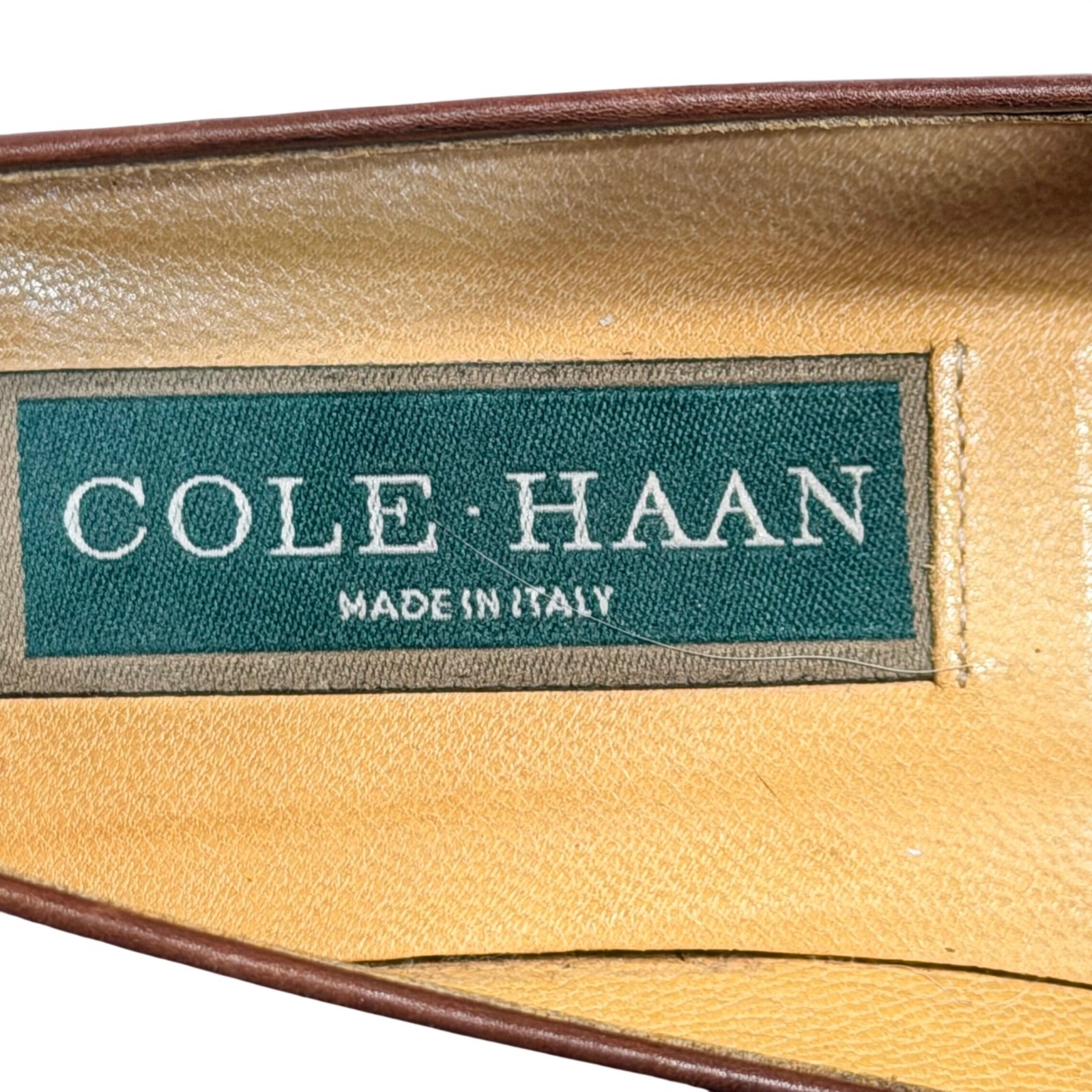 Cole Haan Vintage Brown Leather Tassel Loafers Made in Italy Womens 7 B Preppy