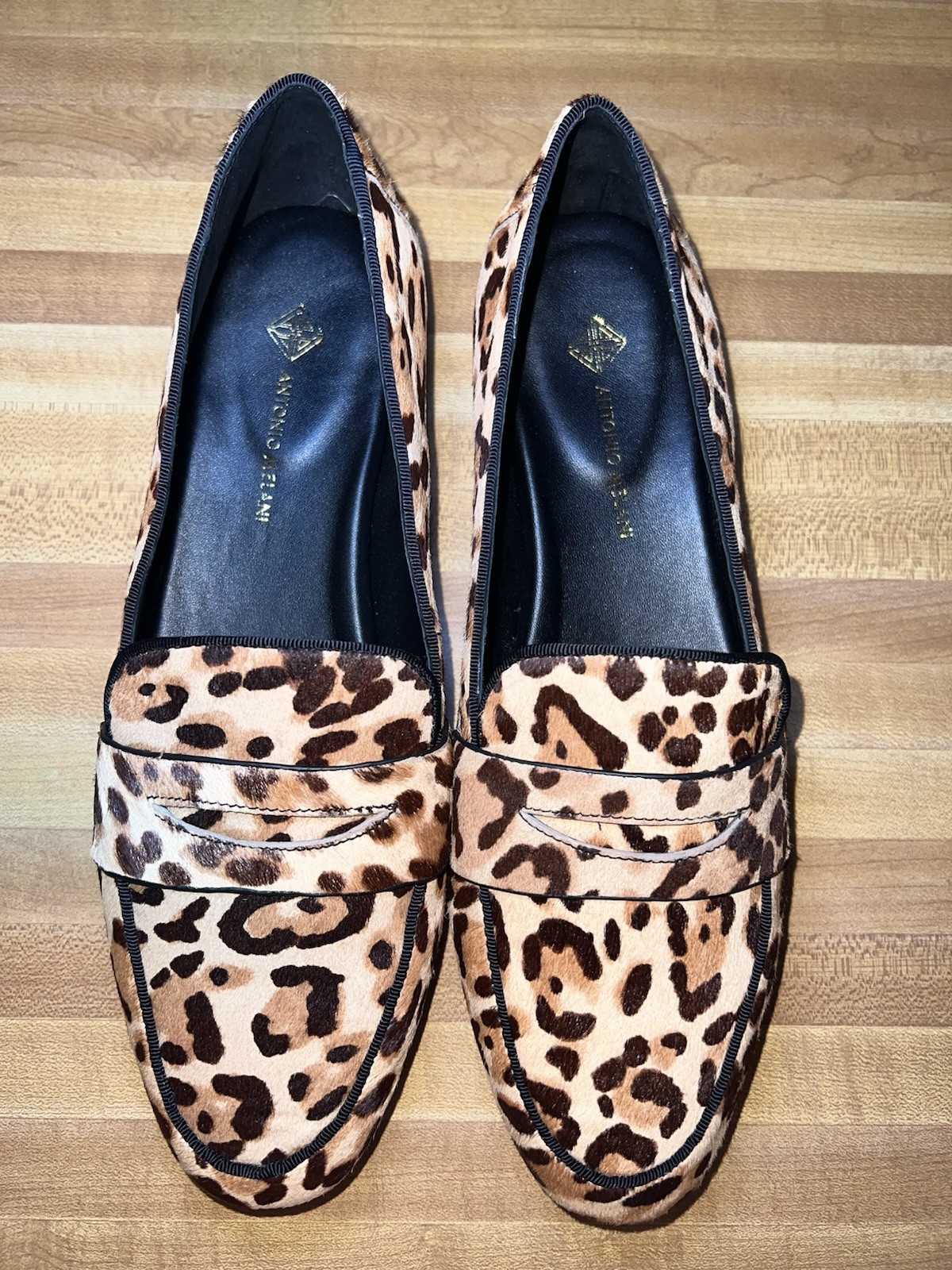 Antonio Melani Animal Print Loafer Real Fur Calf Hair Size 10 BRAND NEW No Box