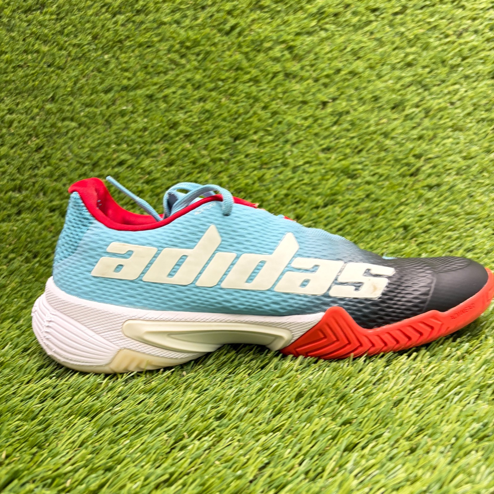 Adidas Barricade Womens Size 6.5 Blue Red White Tennis Pickleball Shoes Sneakers