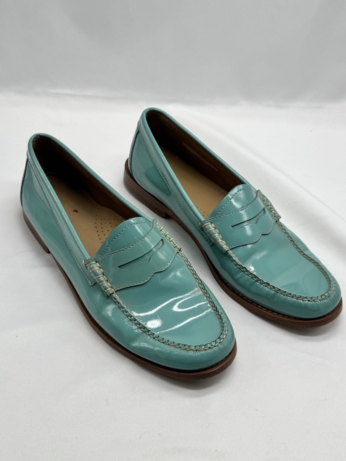Weejuns GH Bass Penny Loafers Sz 10 Teal Old Money Casual Office Preppy Resort