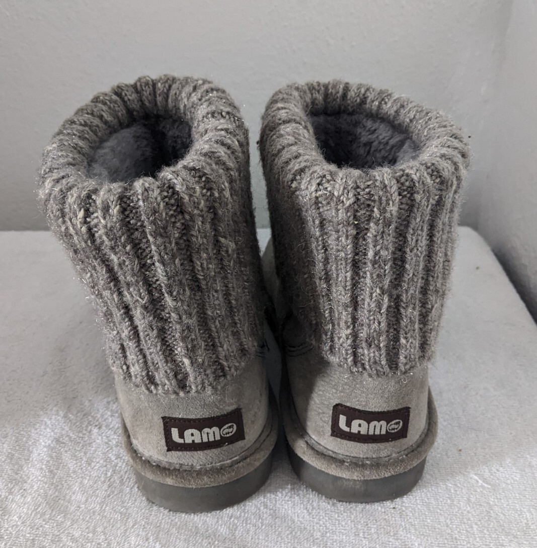 Lam Empire Women’s Suede & Knit Ankle Boots Gray No Size See Pictures Below