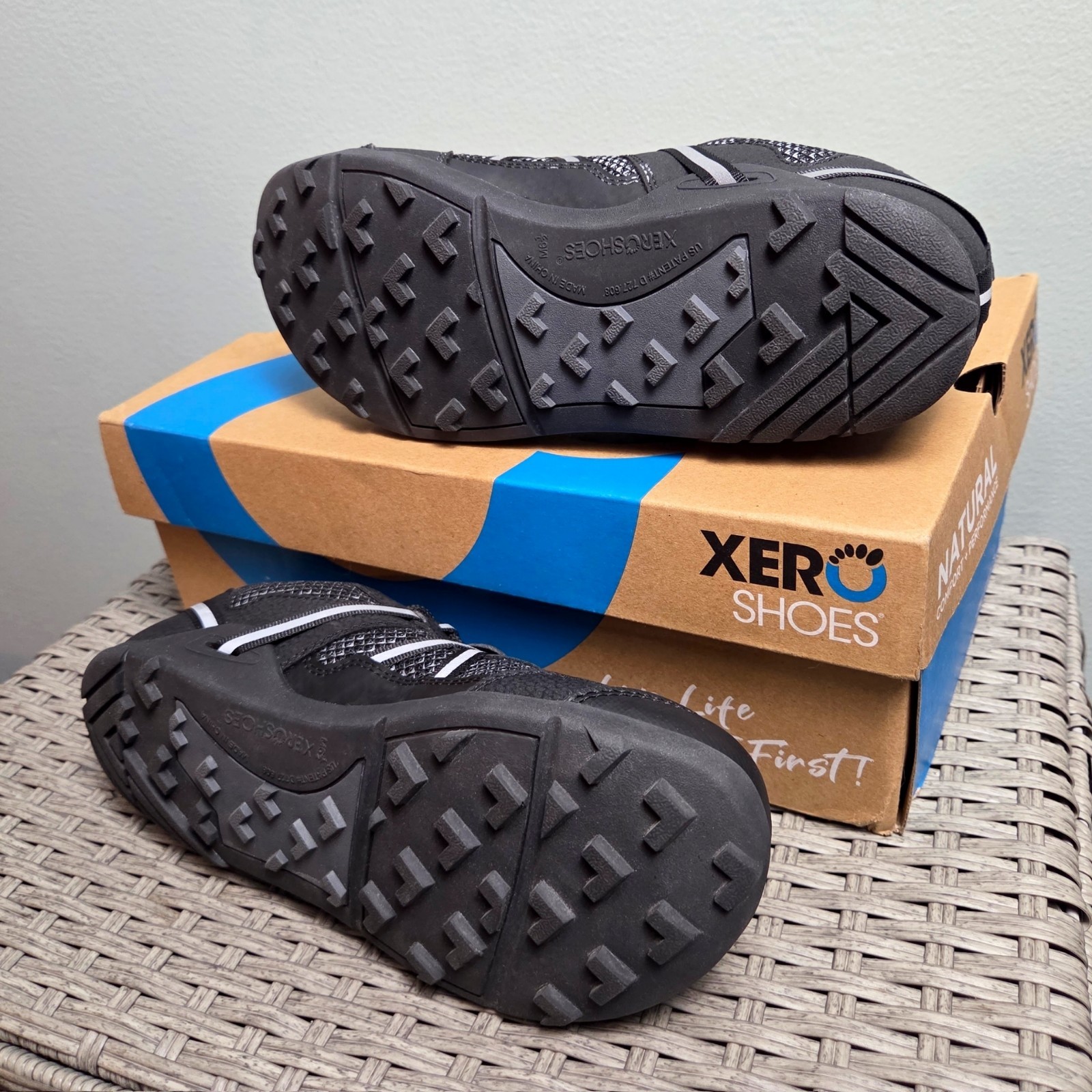 NIB! XERO Shoes Barefoot TerraFlex II Trail Sneakers Women Wide Toe Box Black