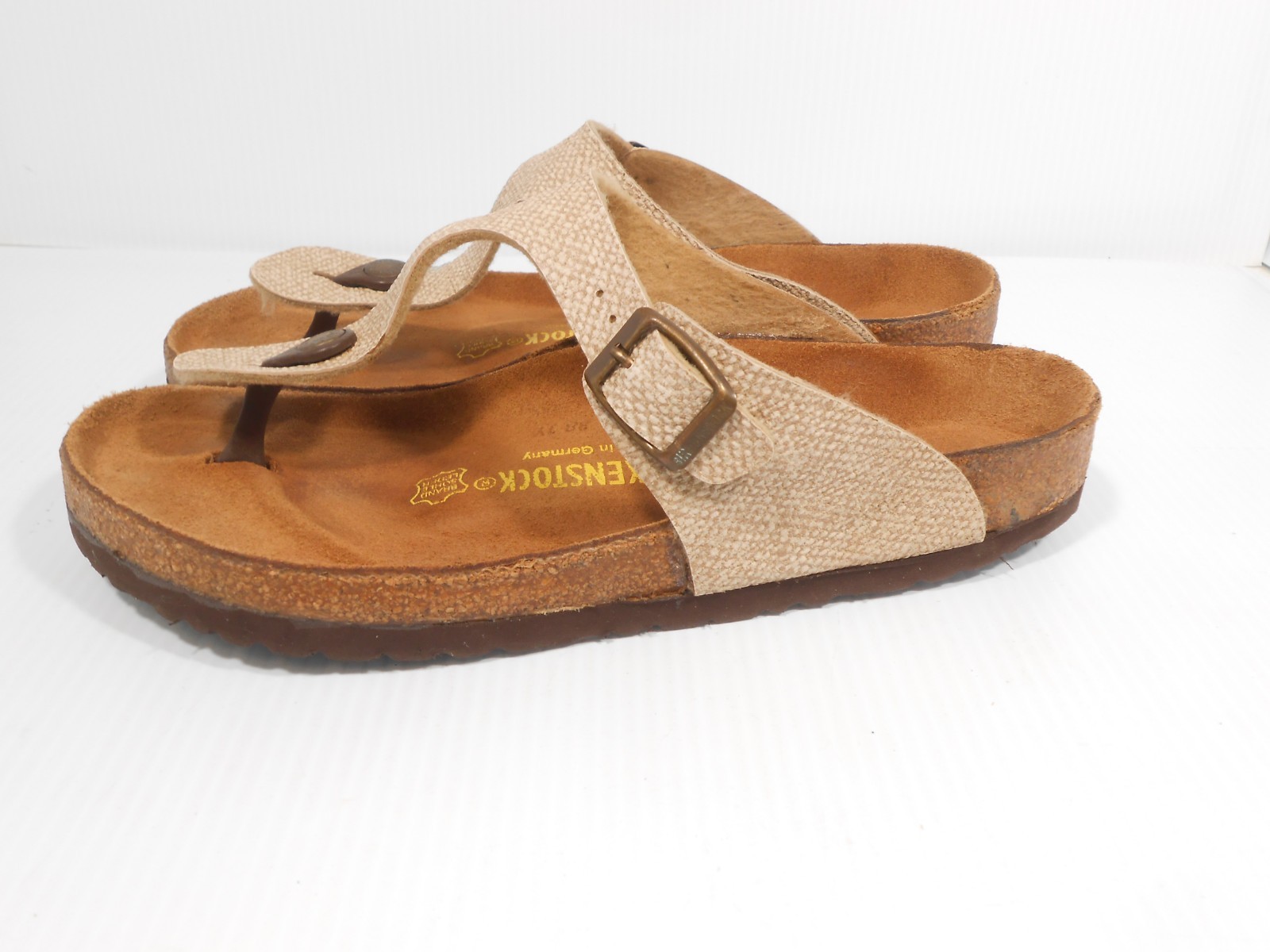 Birkenstock Papillio Thong Sandals Beige. Gizeh. Sz: 40. 260 L9 M7 Germany