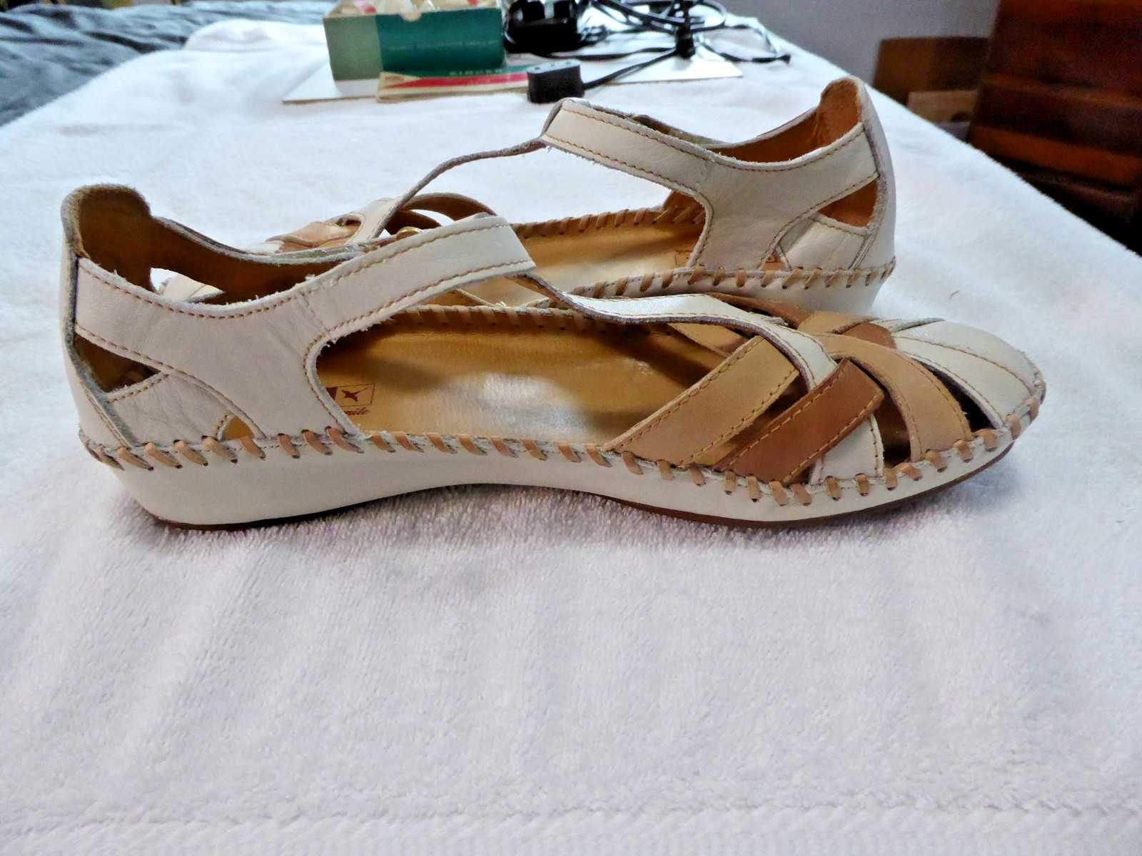 Pikolinos Women’s P. Vallarta Leather Wedge Sandals Size EU 40 US 9-9.5
