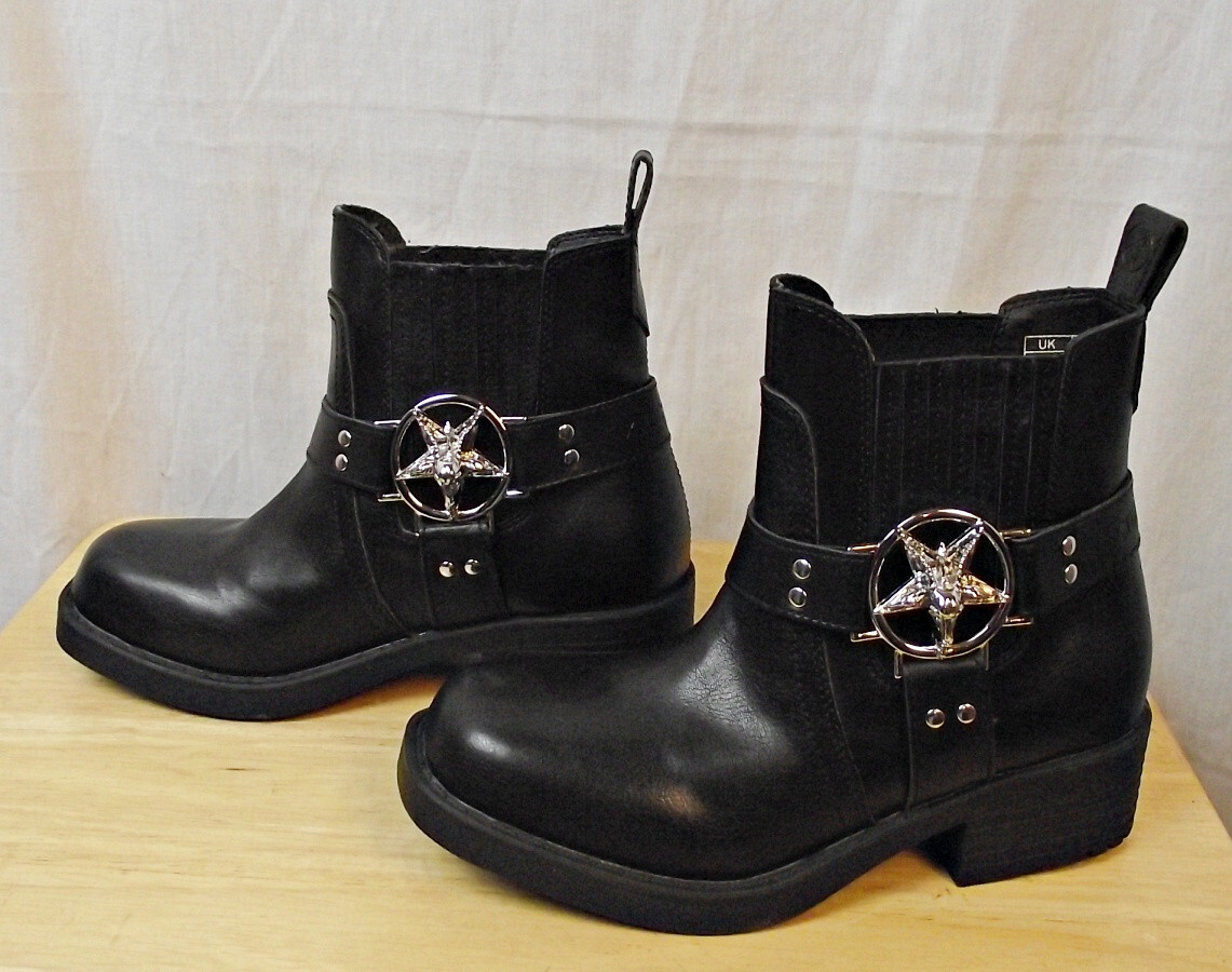 NEW NO BOX Killstar Templar Womens Ankle Boots Black US Size 6 Goth Weirdos Punk