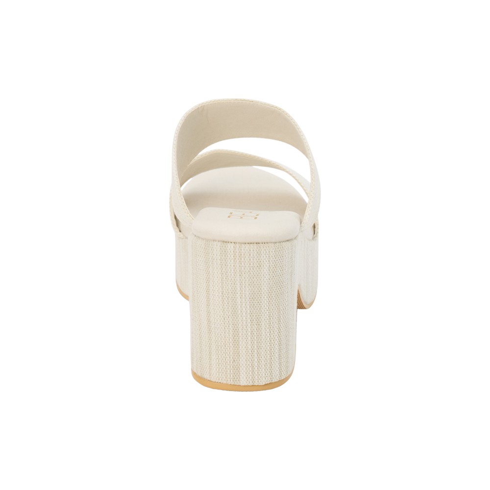 BEACH by Matisse Ocean Ave Platform Block Heels Womens Off White Casual Sandals