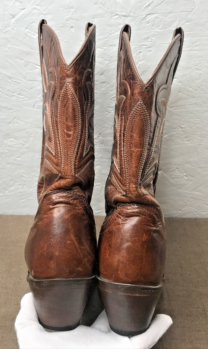 *Read Justin Saddle Torino Women’s 8B Snip Toe Cowboy Boots Brown Leather L4300