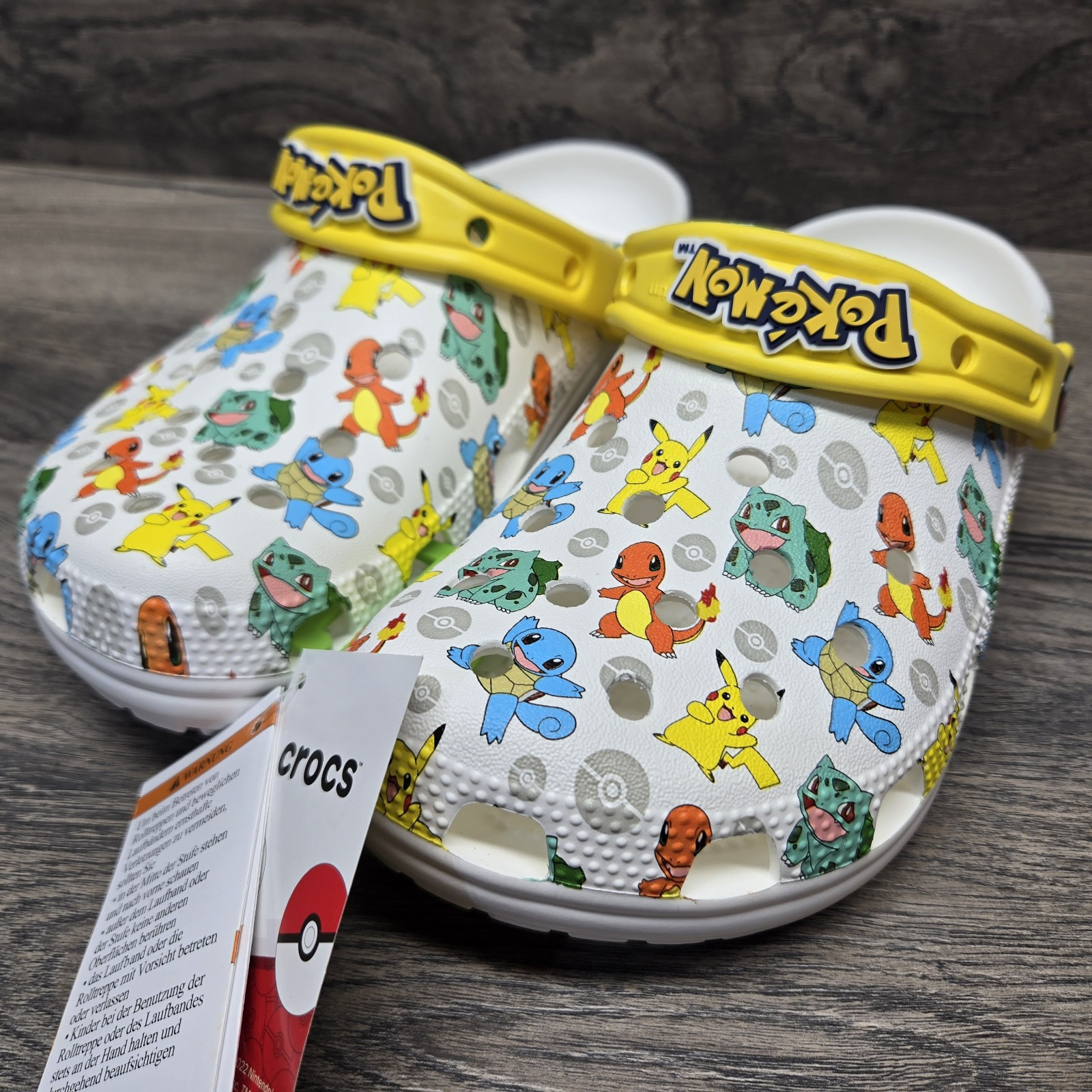 Crocs Unisex Adult Sizes Classic Pokemon 2 Clog 207765-94S New Pikachu Squirtle