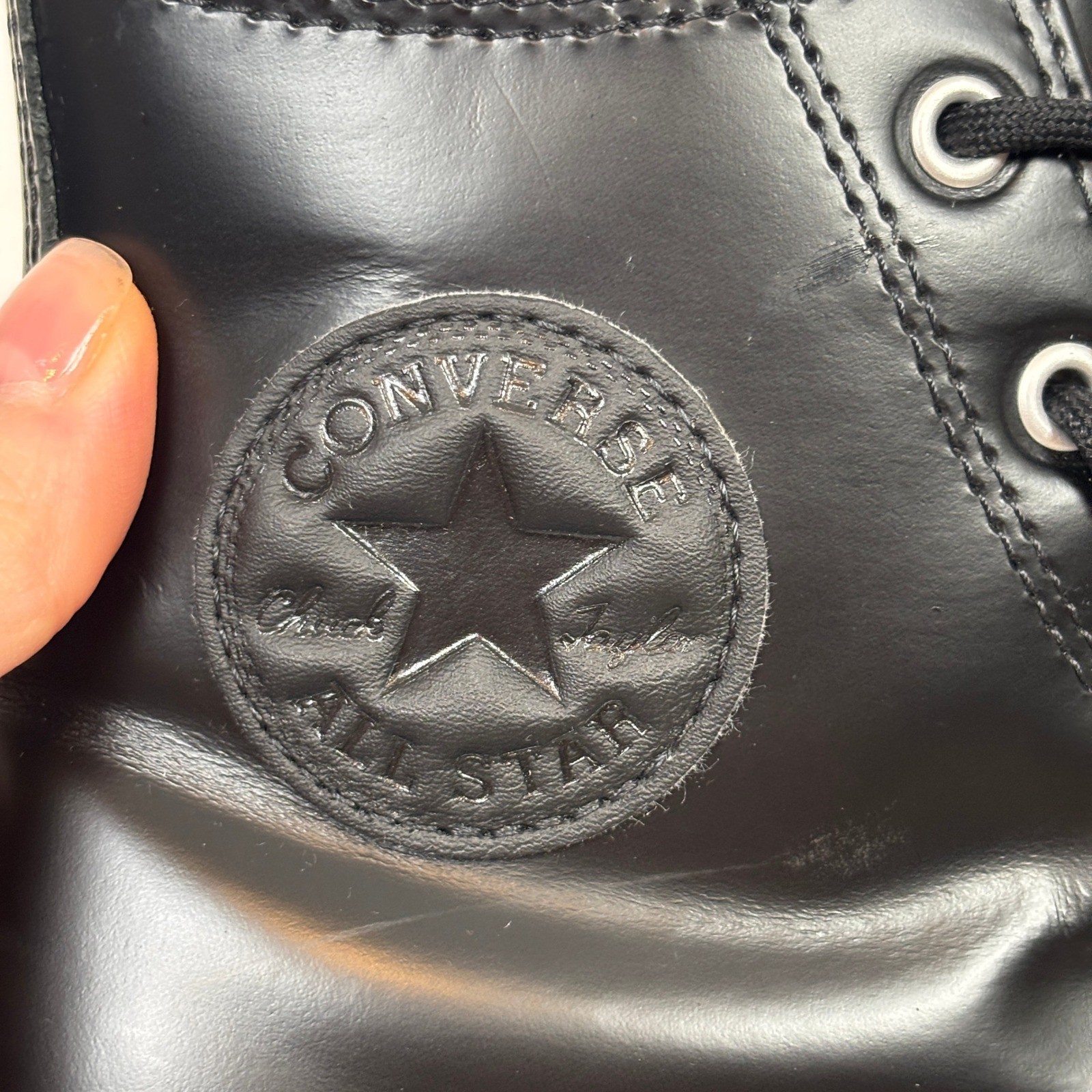 Converse Chuck Taylor All Star Lift Platform Leather Shoes 8 Black Total Eclipse
