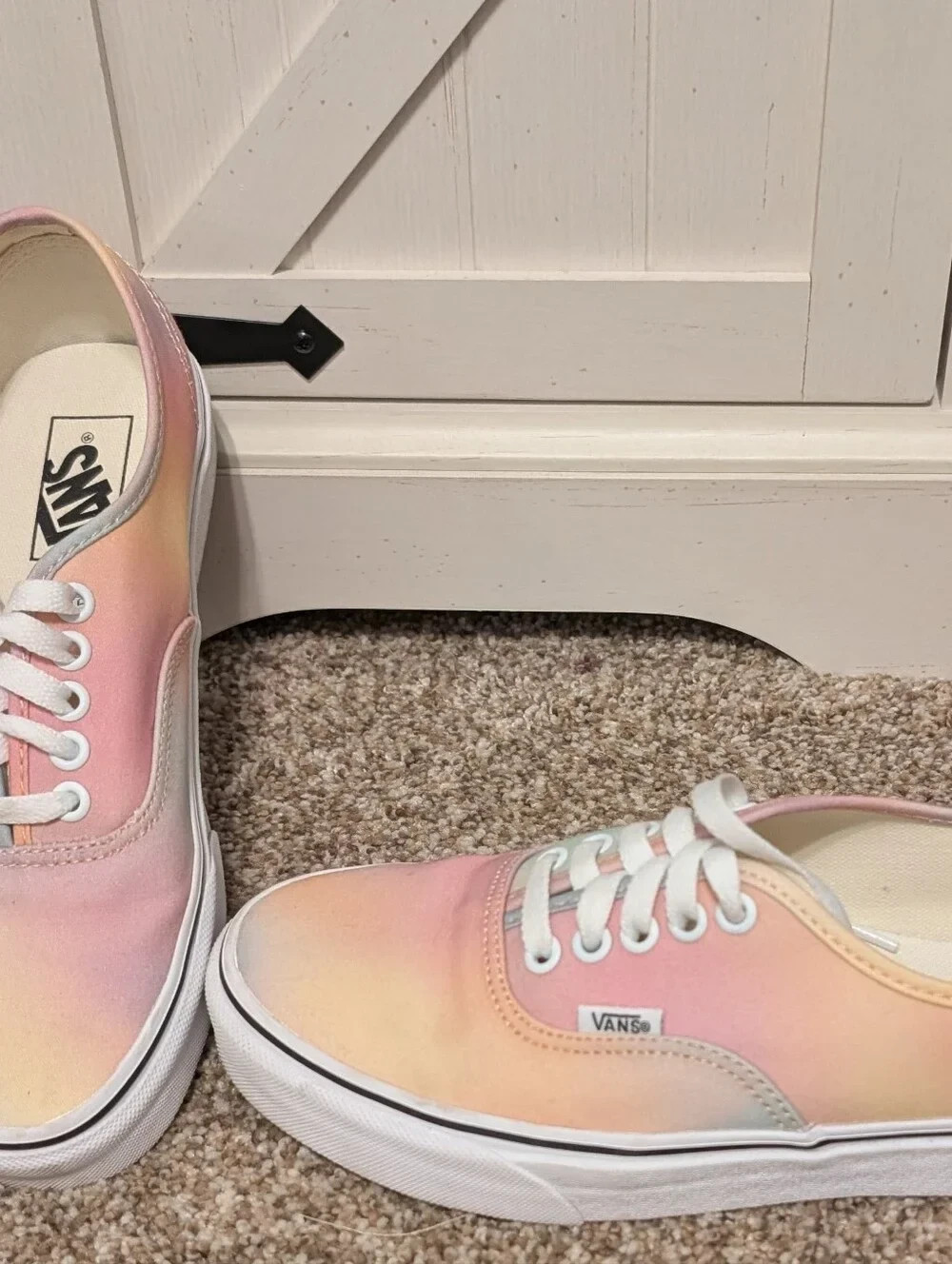 Womens Vans Pastel Rainbow Canvas Sneakers – Size 8