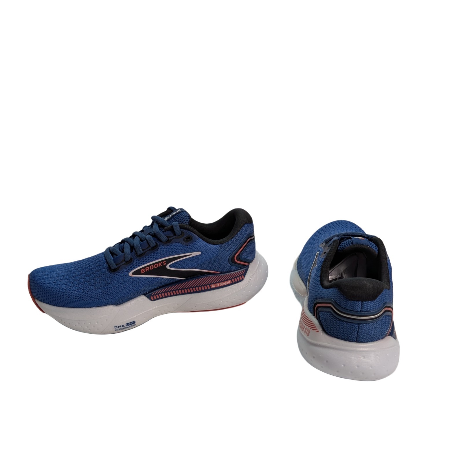Brooks Glycerin GTS 21 Women 8 B Blue Pink Support Running Shoes