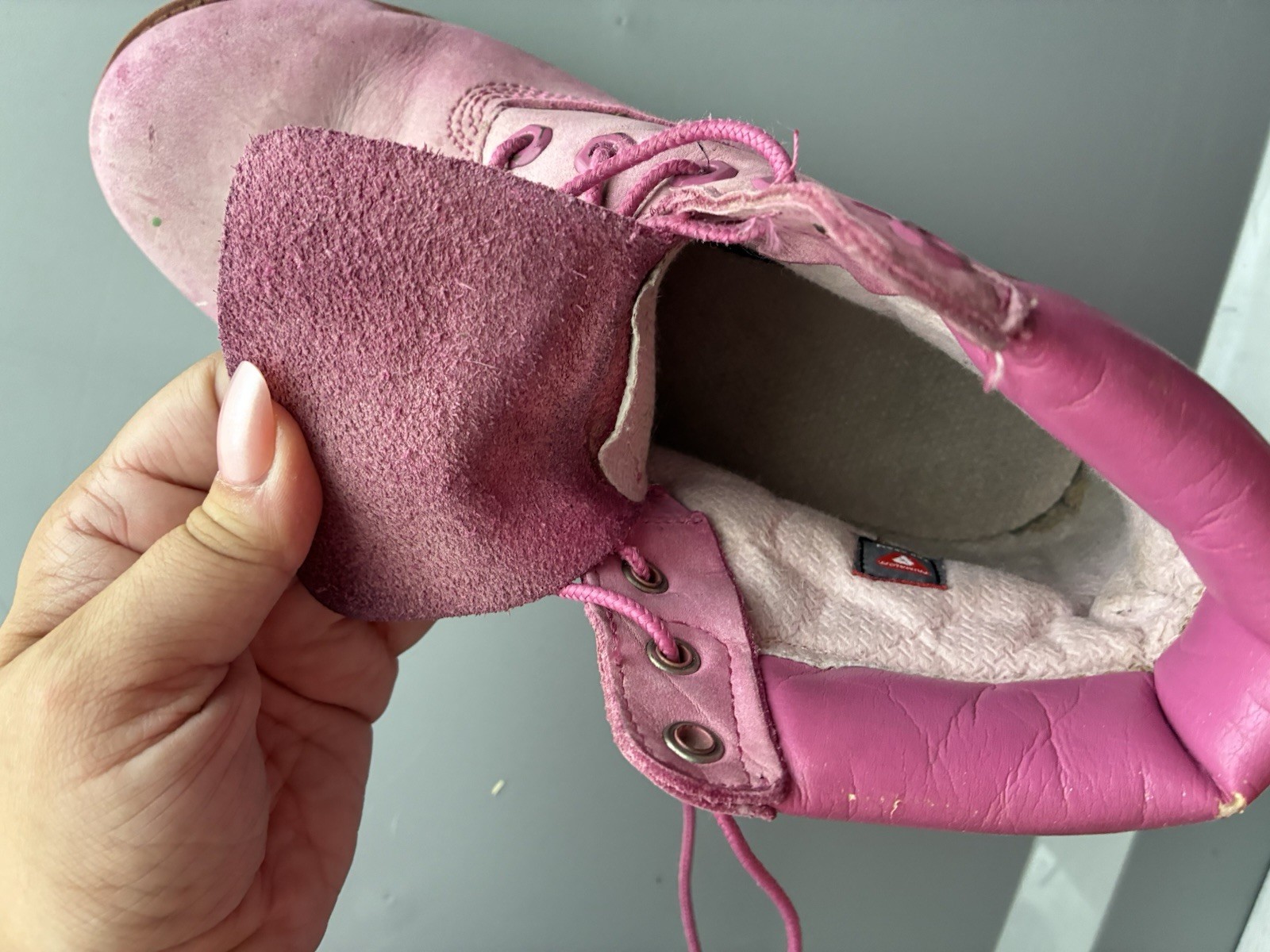Fair Condition Pink Women’s Timberland Boot Company Work Boots Size 8
