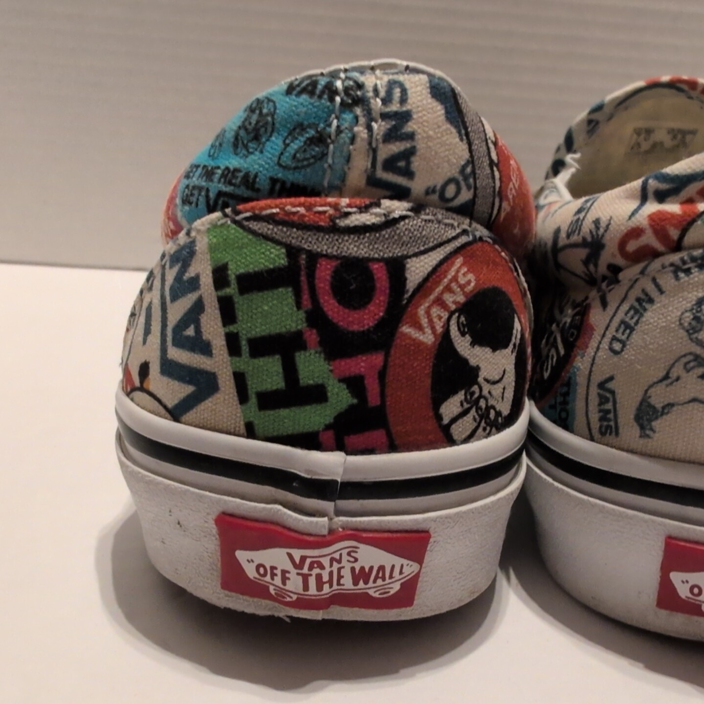 VANS Men’s 7 / Women’s Size 8.5 Classic Slip On Mash Up Stickers Print Graphics