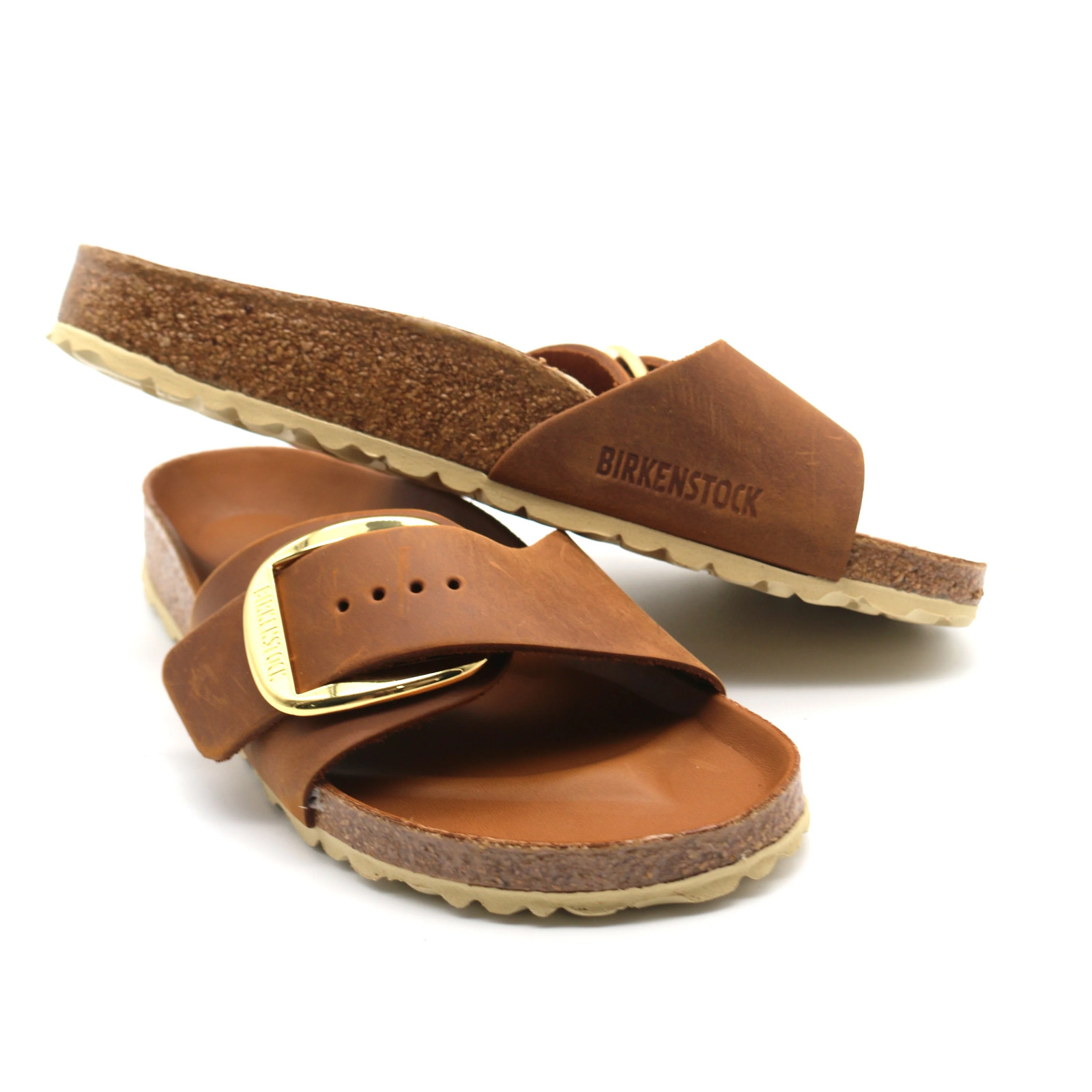 Birkenstock Madrid Big Buckle Oiled Leather Women’s Sandals – Narrow Fit