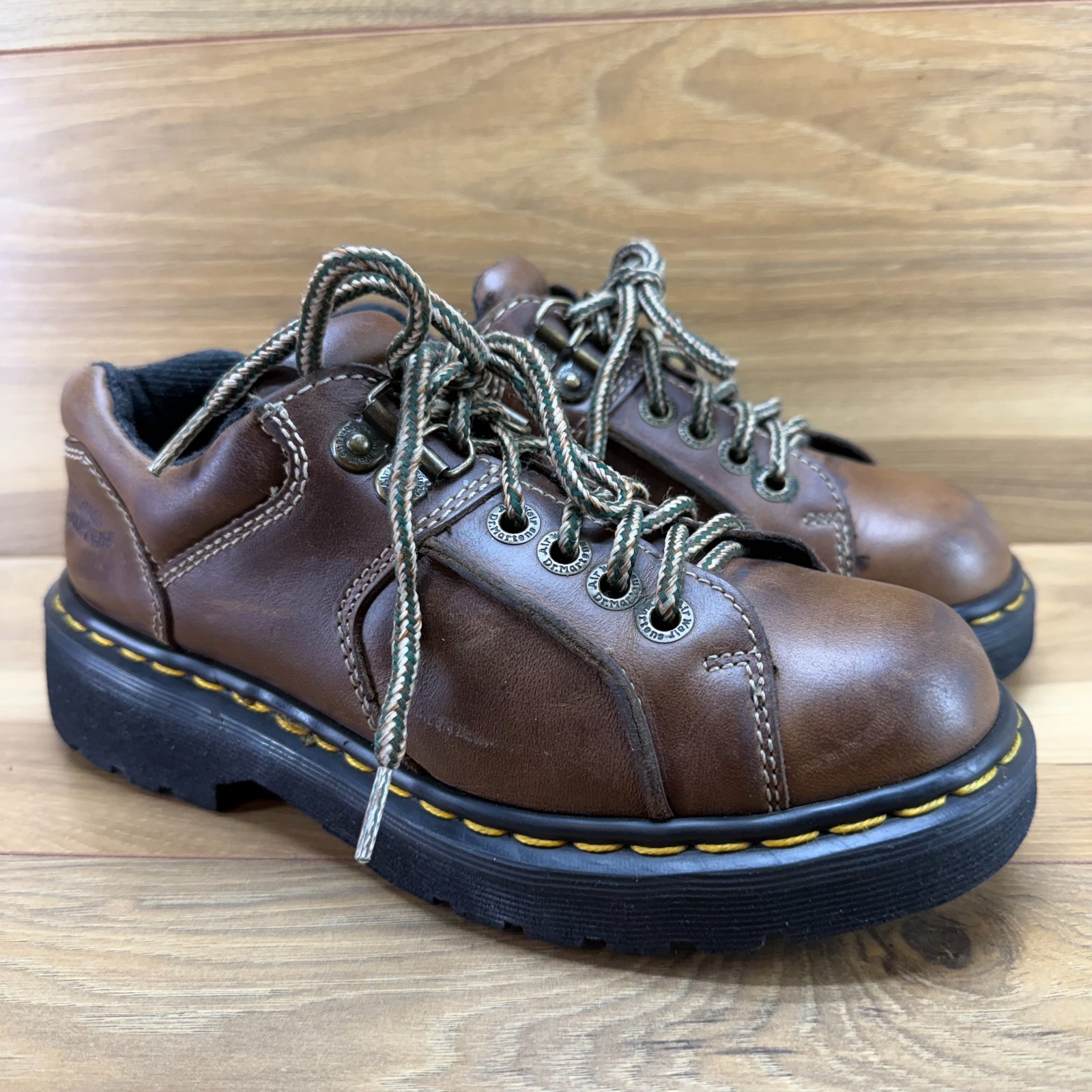 Dr Martens Vintage Y2K Brown Oxford Womens 7 UK 5 ENGLAND Chunky Punk 90’s