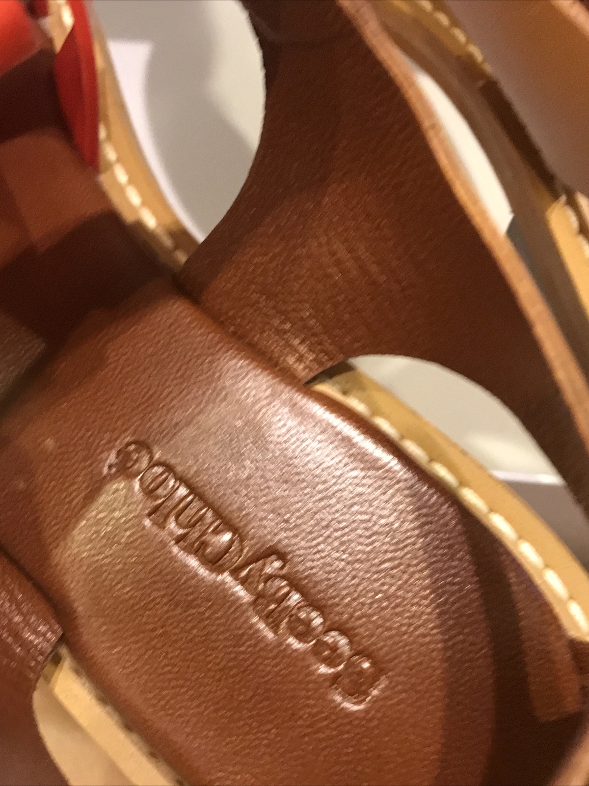 See By Chloe Fisherman Millye Orange Beige PV Rubber Sandals Size 8 38 New