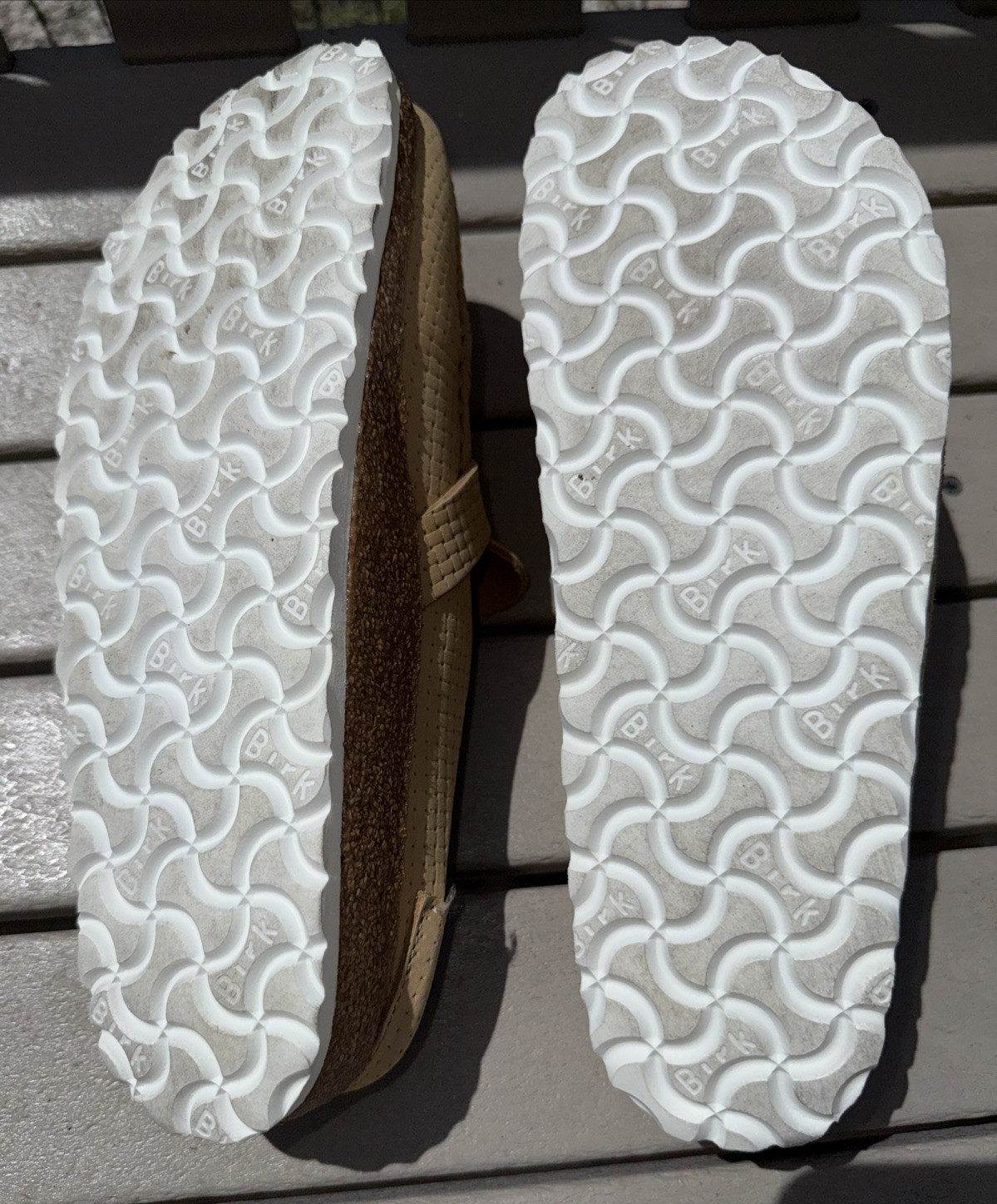 Birkenstock Buckley Cafe Latte Sand Tan Nubuk Leather Slip On EU 38N US 7-8EUC