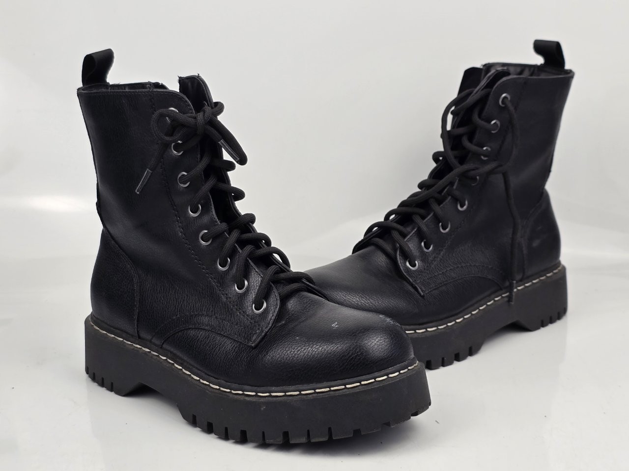 Unionbay Hayden-2 Women’s Black Lace Up Combat Boots US Size 8M
