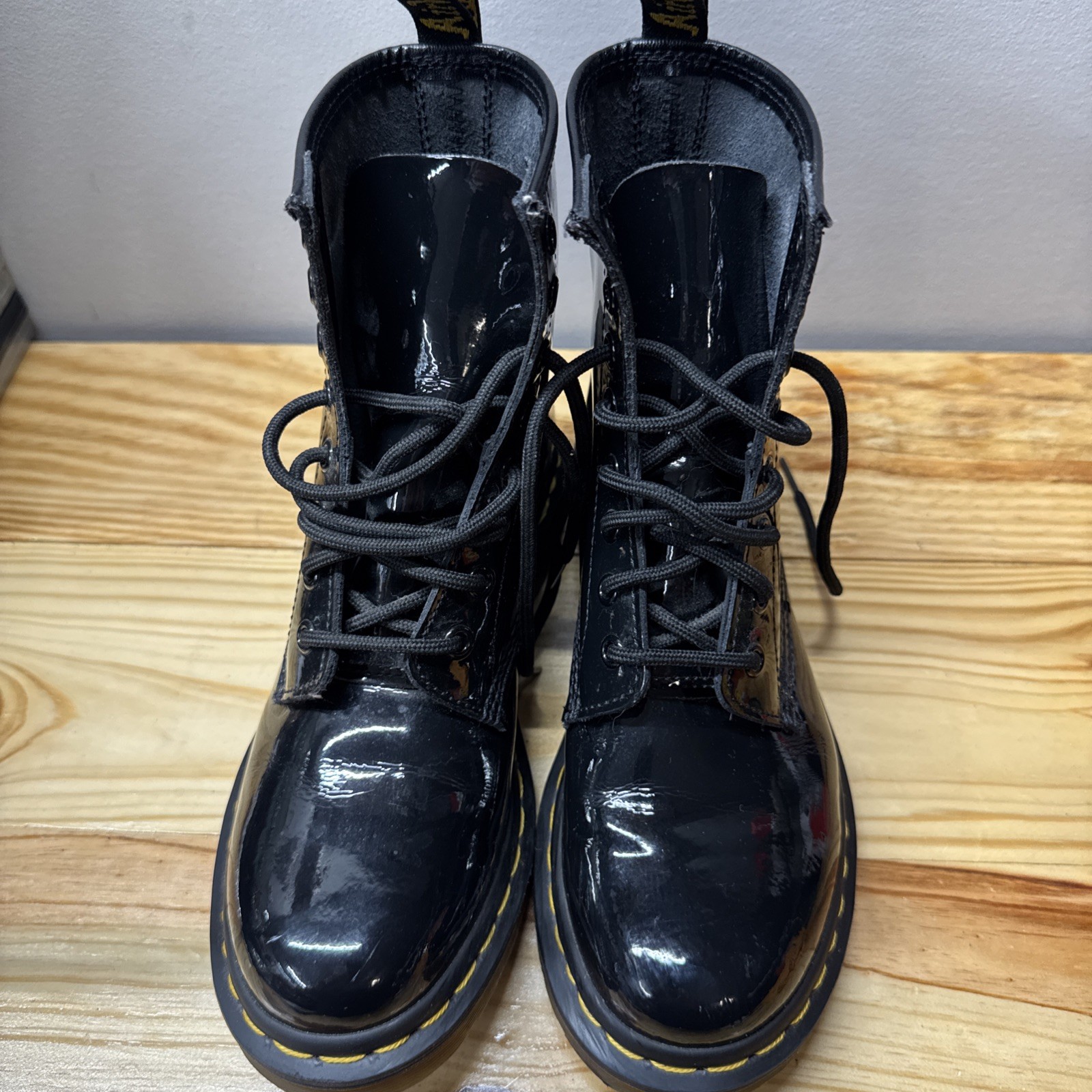 Dr. Martens 1460W Black Patent Leather Boots – Women’s Size 7W
