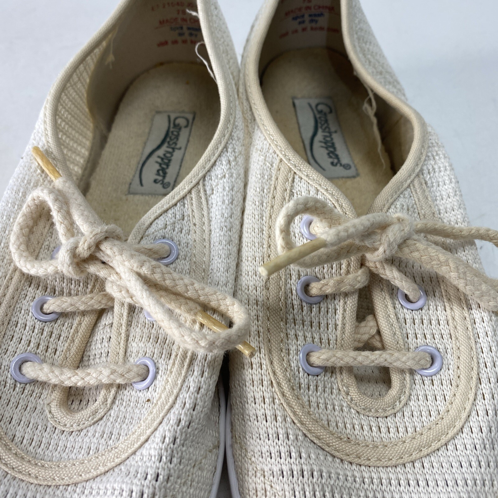 Vintage Keds Grasshoppers Leeward JO-CH 27 White Womens Shoes 8 S EF 21040 Sneak
