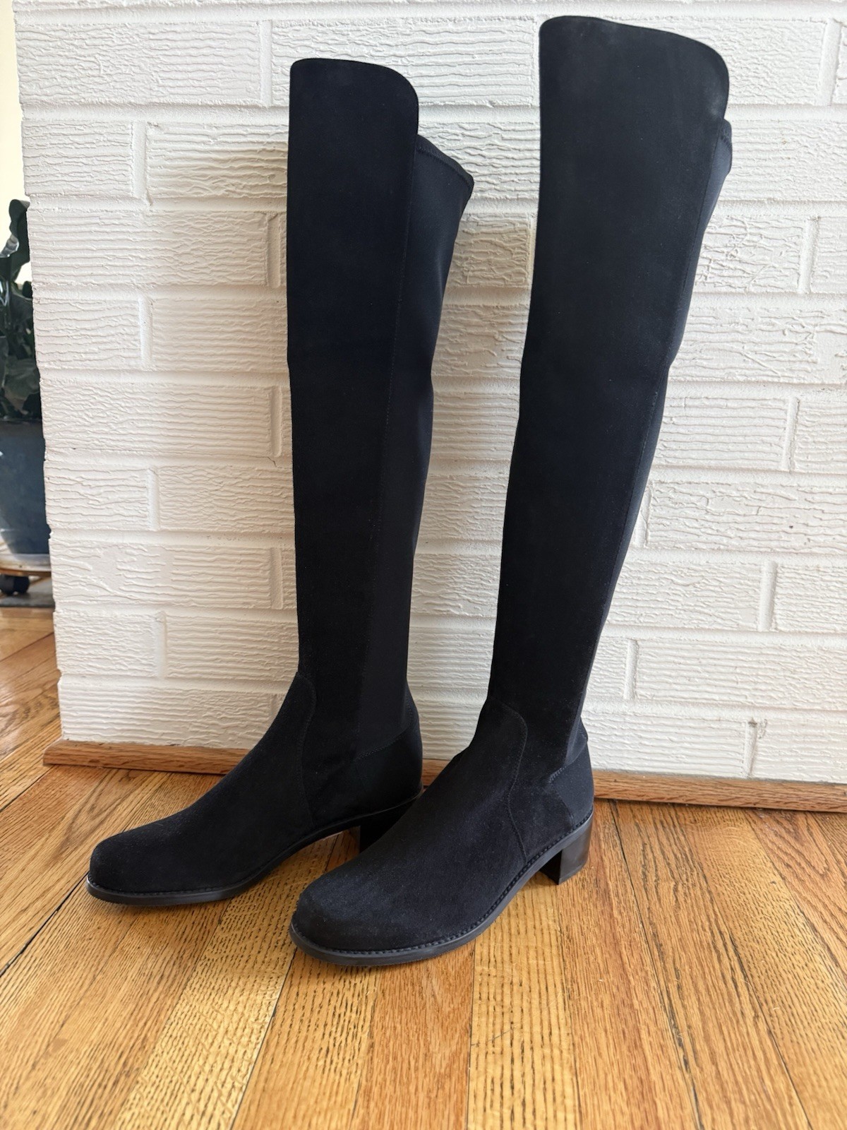 NEW Stuart Weitzman Over The Knee Boots Black Suede Size 6 Women’s