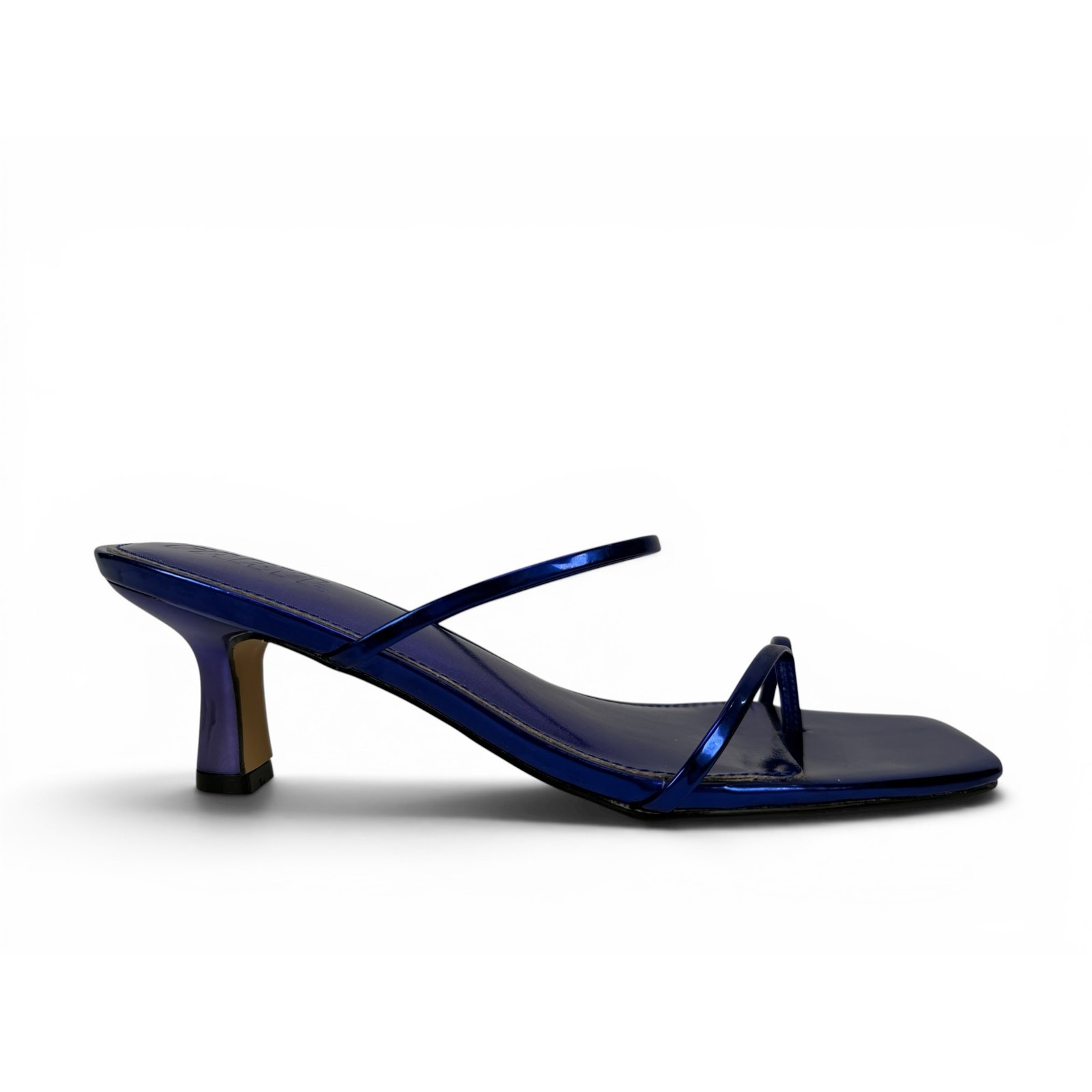 Faryl Farylrobin Aria Sandal Womens 8.5 Metallic Purple Blue Square Toe Strappy