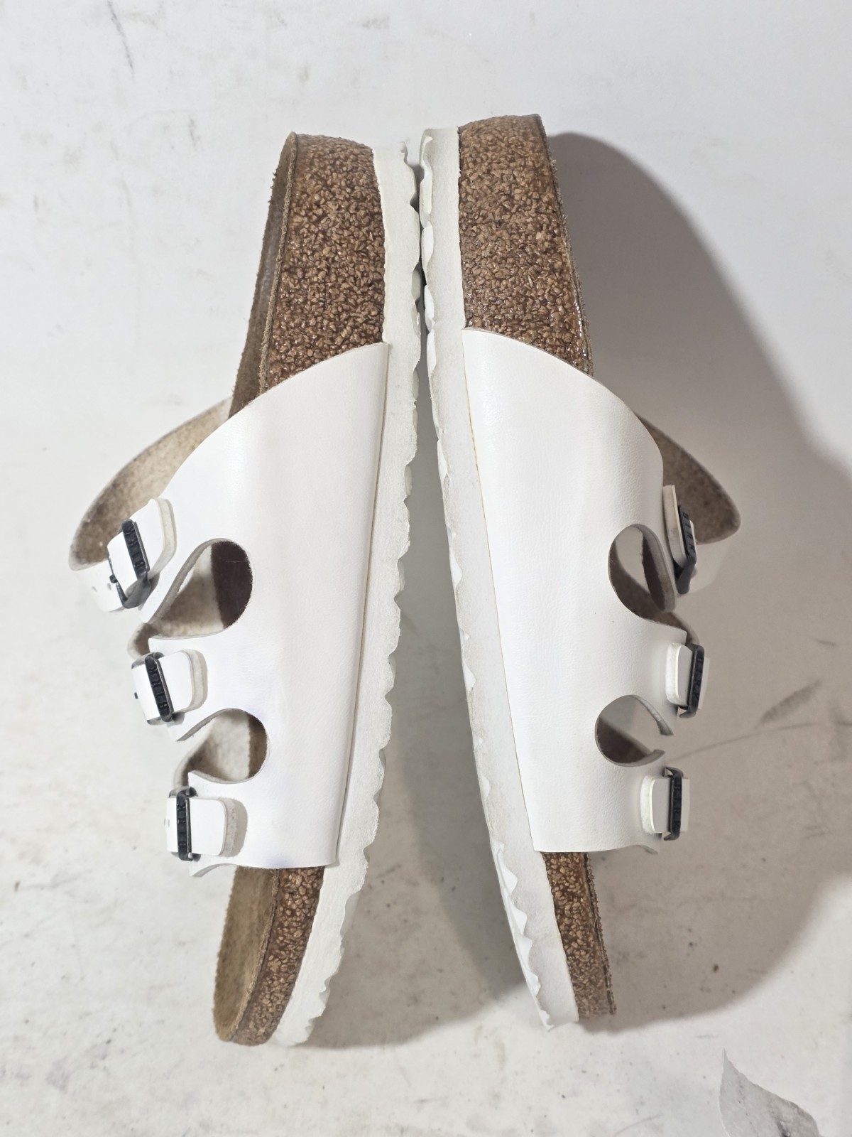 Birkenstock Florida sandals shoes white slip on women’s sz 36 us 5 medium/narrow
