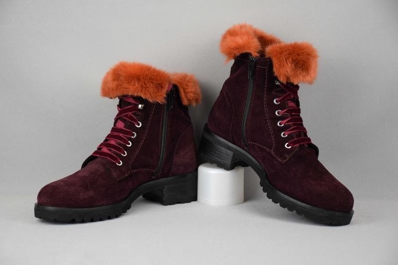 Women Russell & Bromley Boots Burgundy Leather