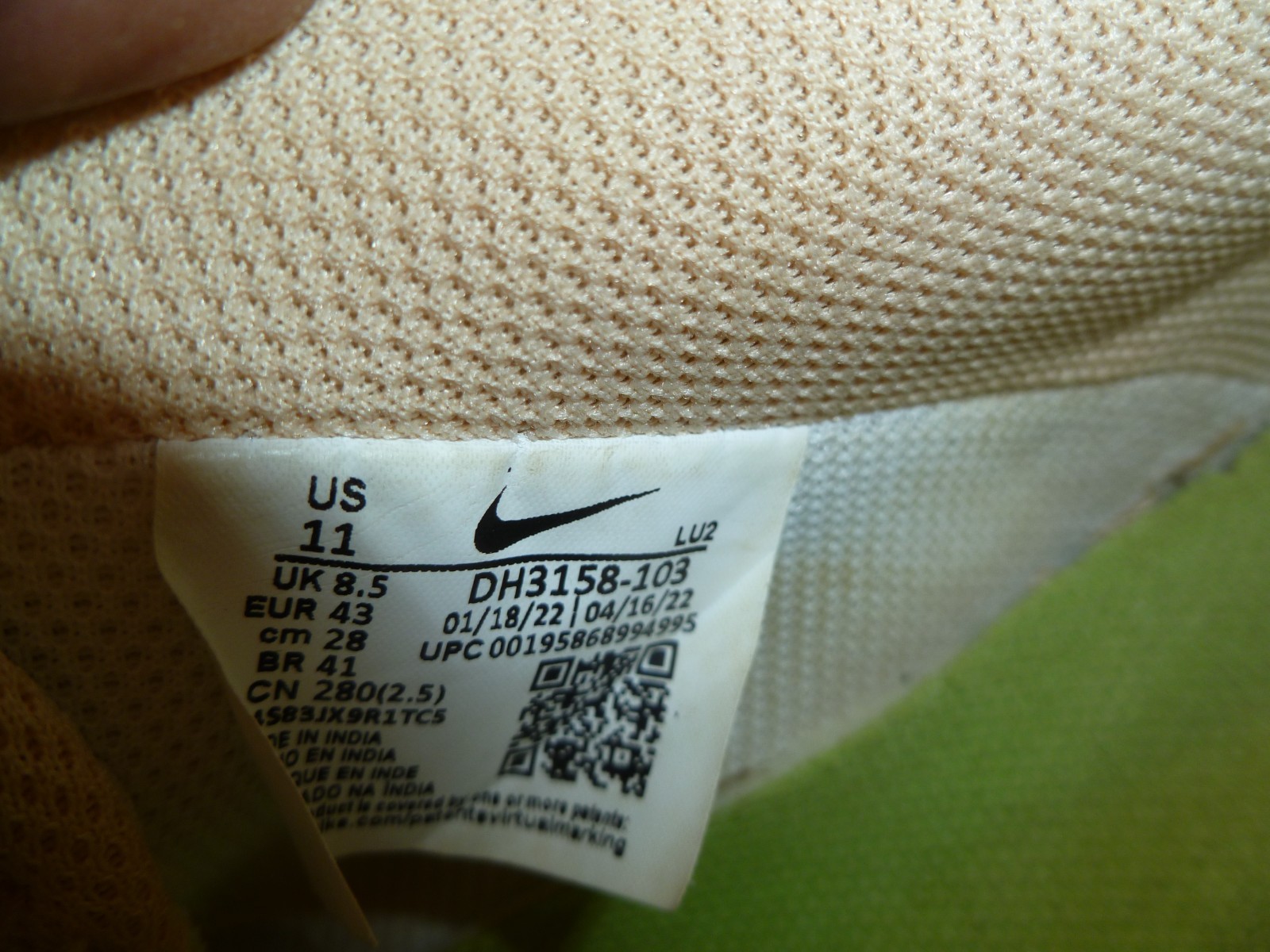 Womens Size 11 Nike Air Force 1 Low «Sun Club» Casual Shoes – DH3158-103