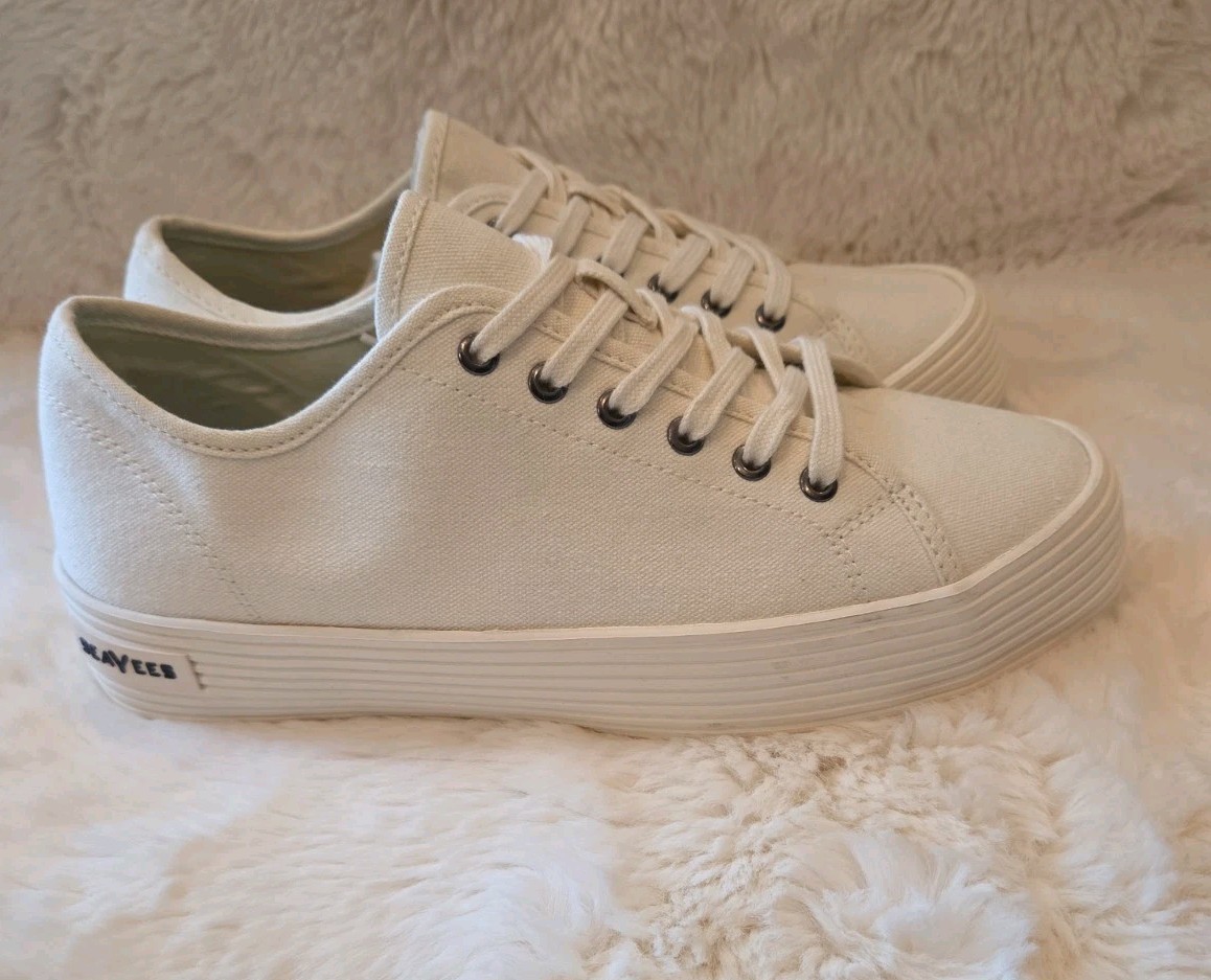 NWT SeaVees Monterey Sneaker Platform in Bleach Size 9.5