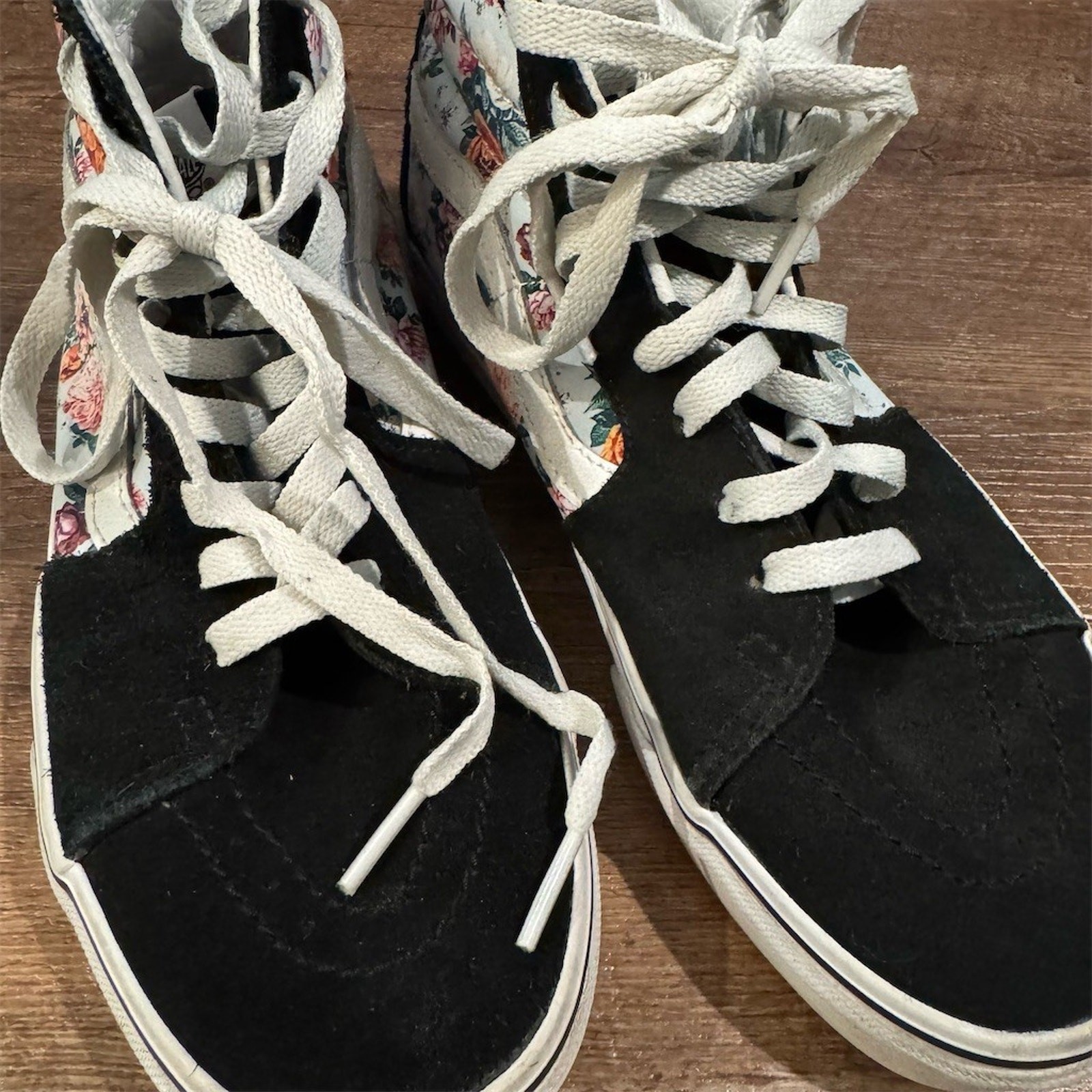 Vans Sk8-Hi Garden Floral High Top Sneakers Padded Collar Women 8.5 Men 7 READ