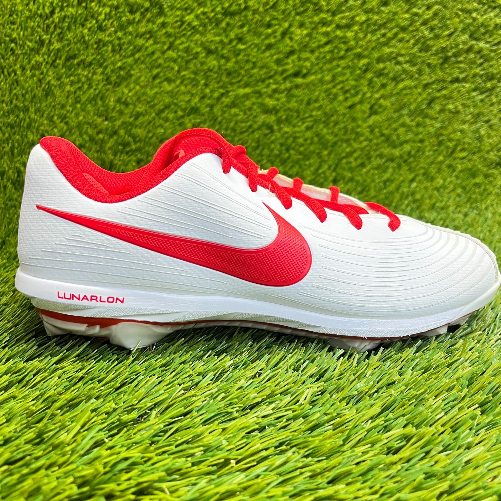 Nike Lunar Hyperdiamond 3 Pro Womens Size 7 White Red Running Softball Cleats