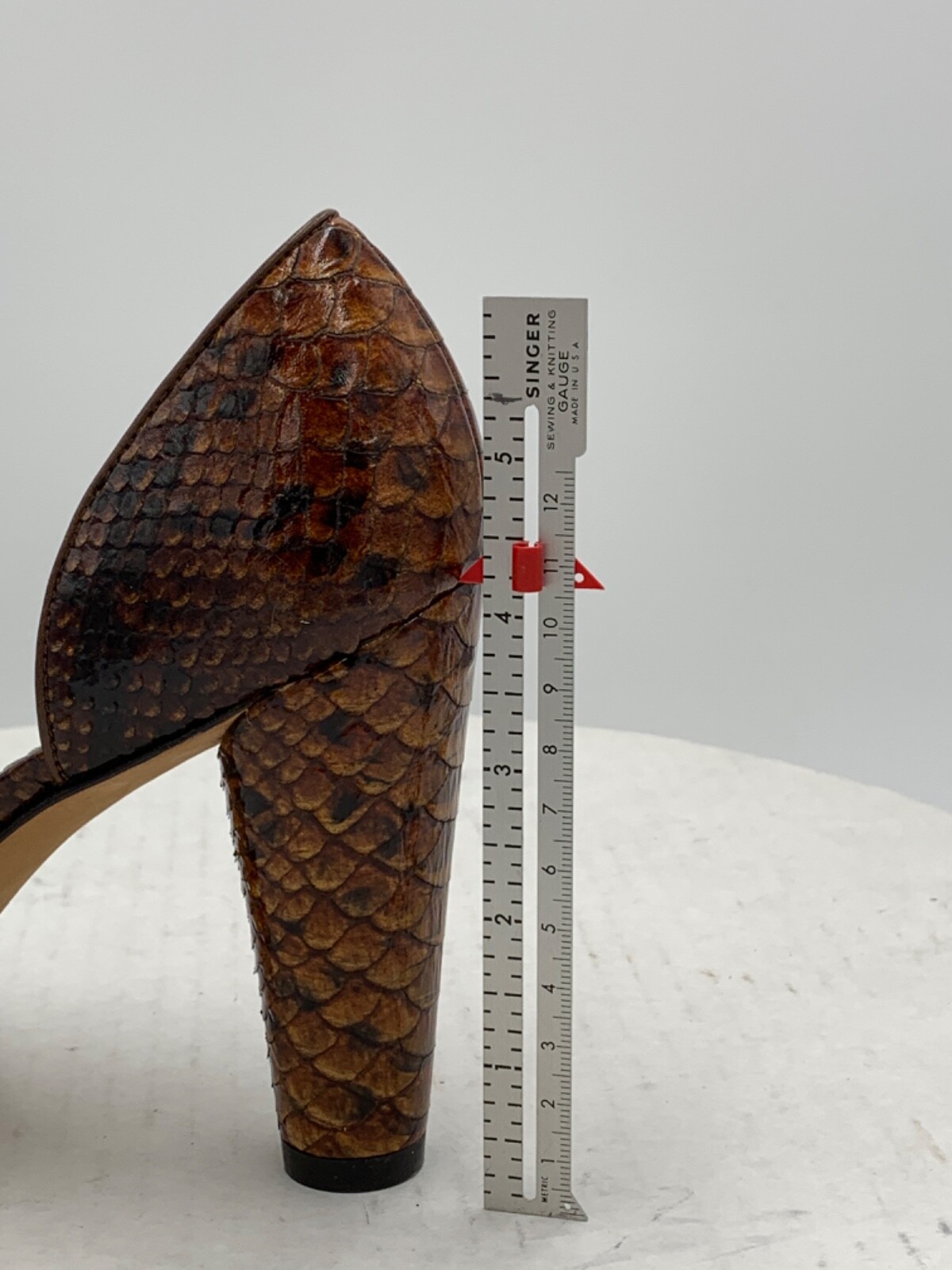 Tracy Reese Snakeskin D’Orsay Round Toe High Heels 39 1/2