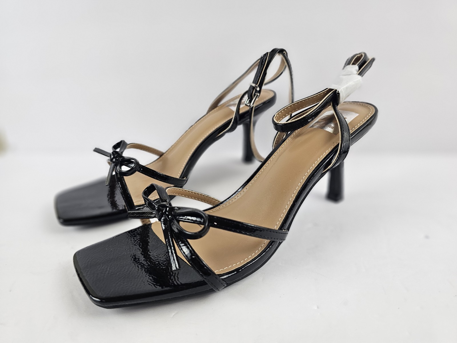 DV by Dolce Vita Women’s 9 M Zidane Strappy Heeled Sandals Black Patent Pumps