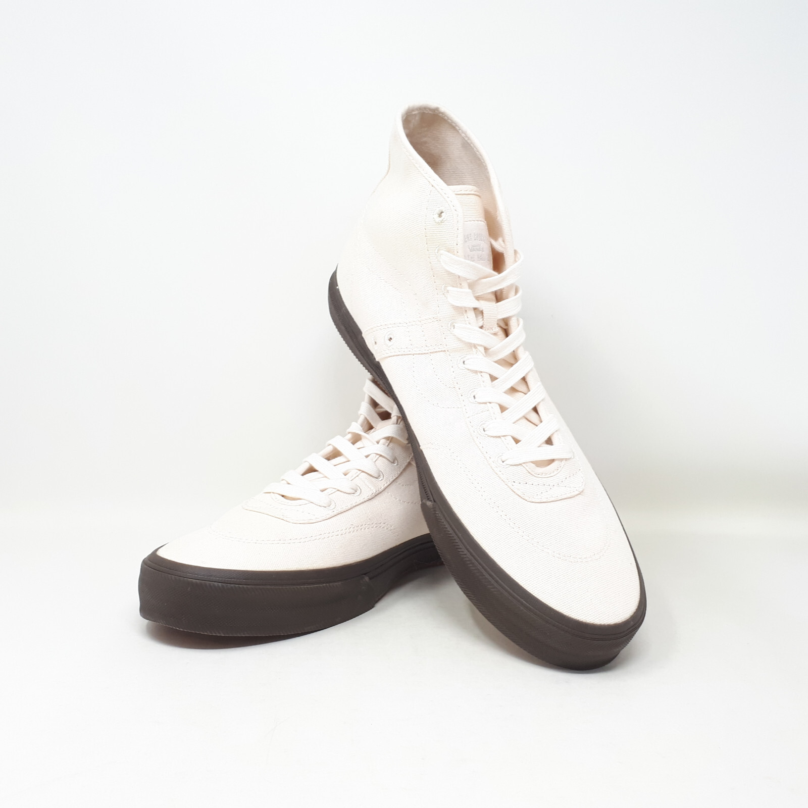 Vans Crockett High Decon Cream White Brown Skate Authentic Shoe Sneaker Mens NEW
