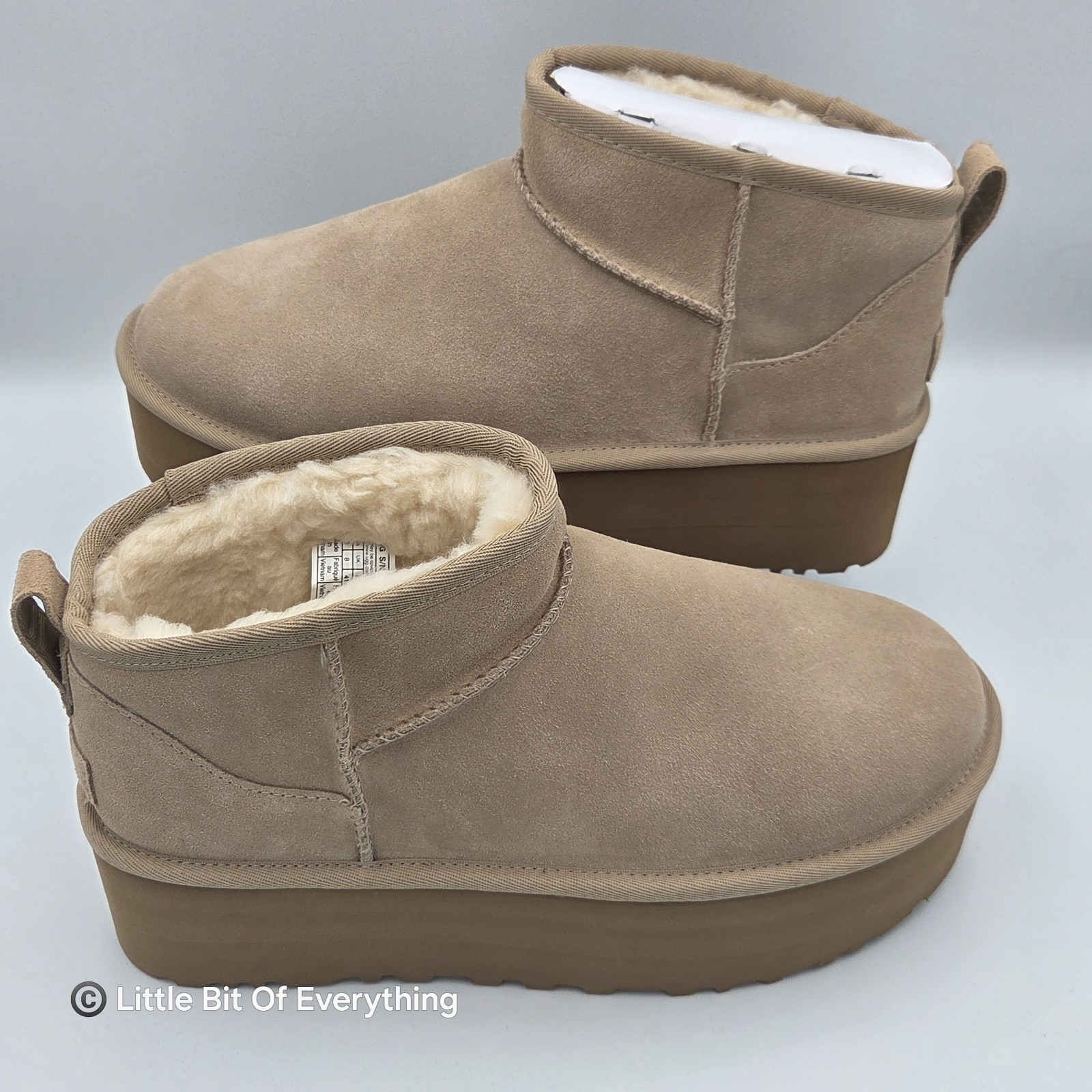 New UGG Women’s Classic Ultra Mini Platform Boot Sand Bootie 1135092 – Size 10