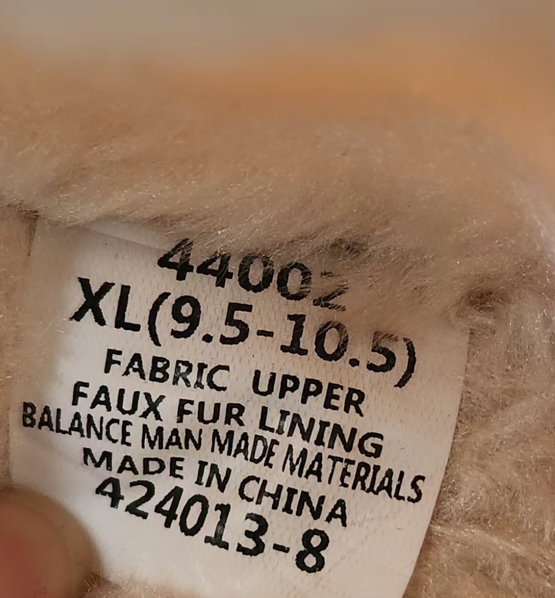 XL 9.5-10.5 MINNETONKA DINA House Slippers Womens Beige Faux Fur Lining Comfy