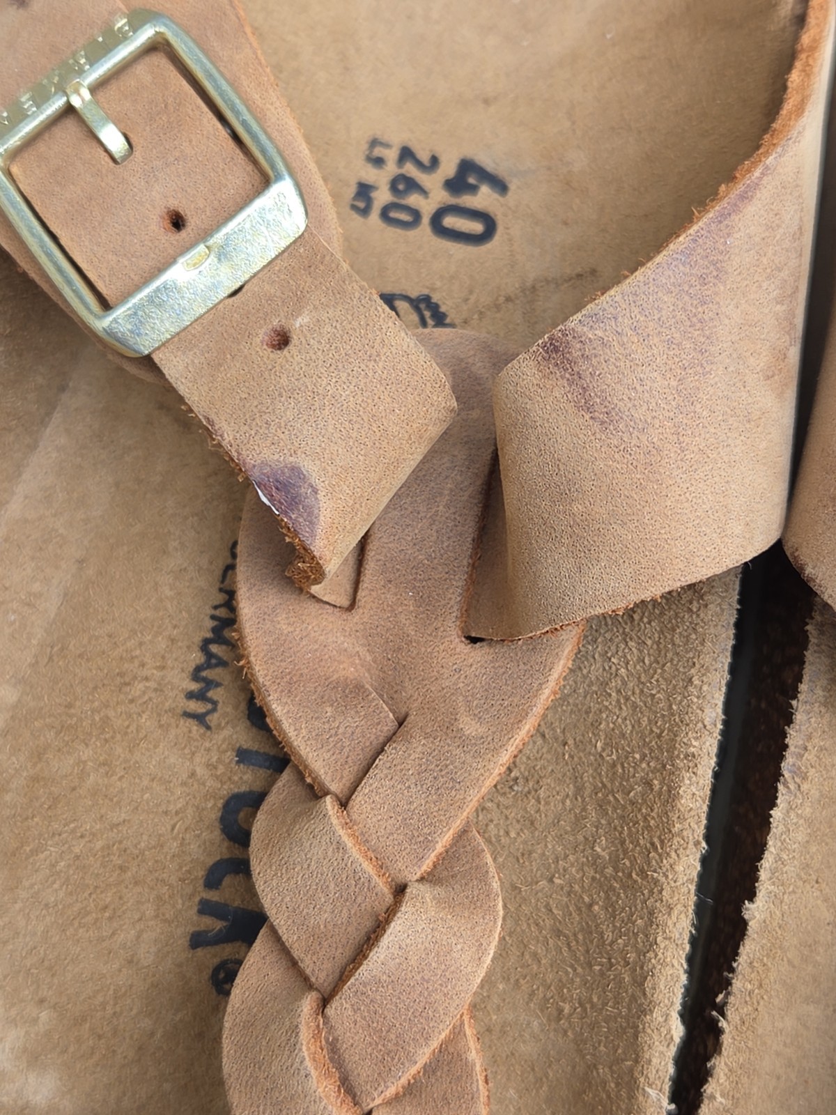 Birkenstock Gizeh Braided Size 40 Congnac
