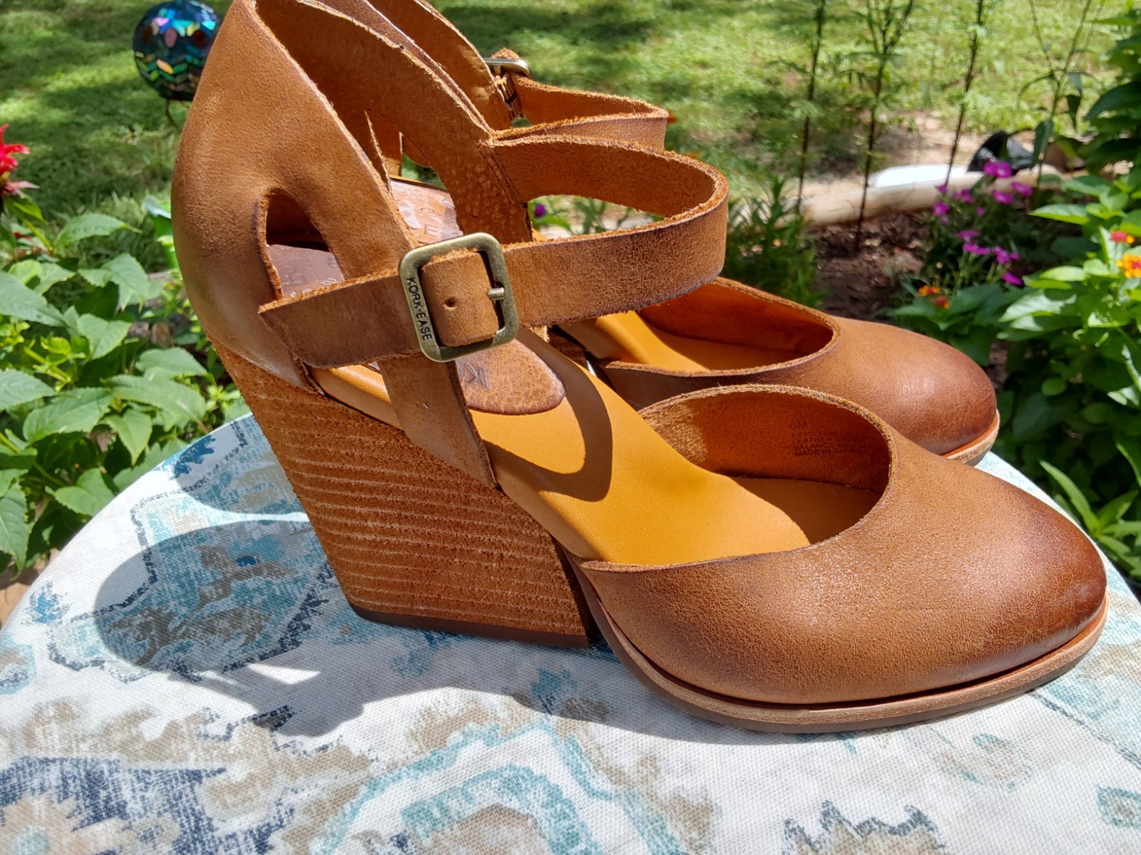 KORK-EASE Harlow – genuine leather wedges size 6